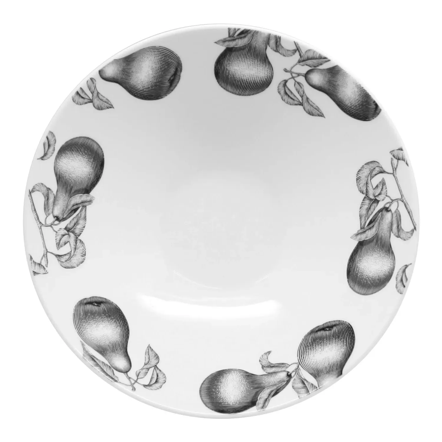 Olive Market 10 In. Salad Bowl - Green, Fine Bone China
