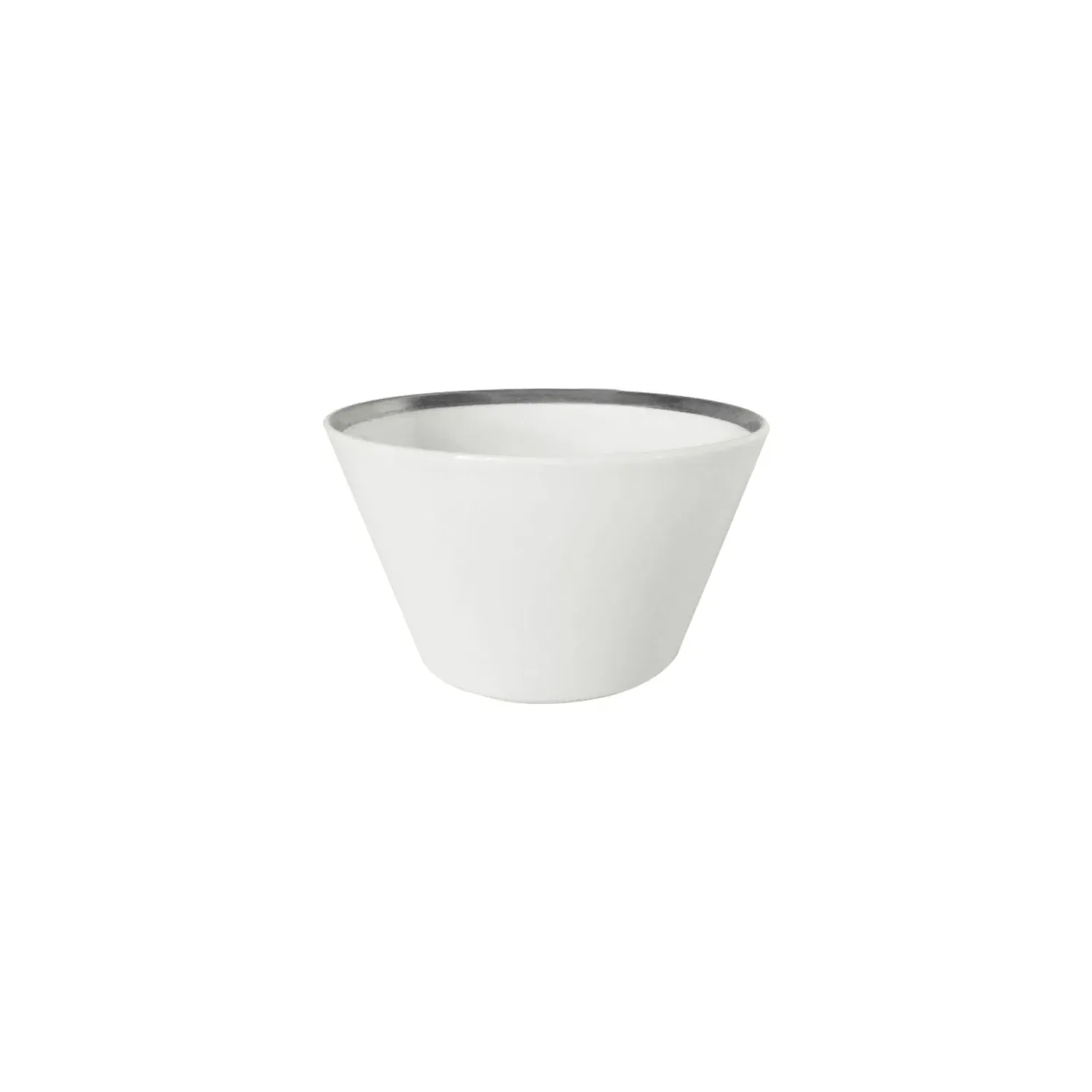 Platinum Edge Fruit & Nut Bowl - White, Fine Bone China