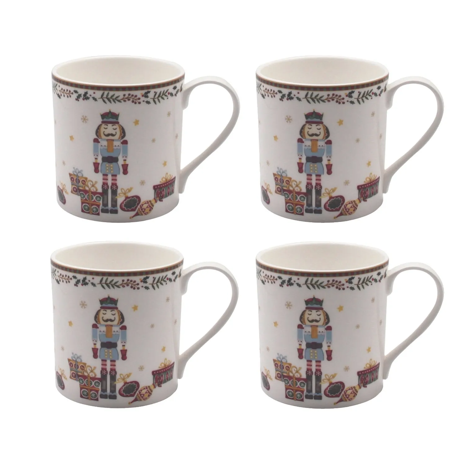Prouna Nutcracker Mug Set of Four - White
