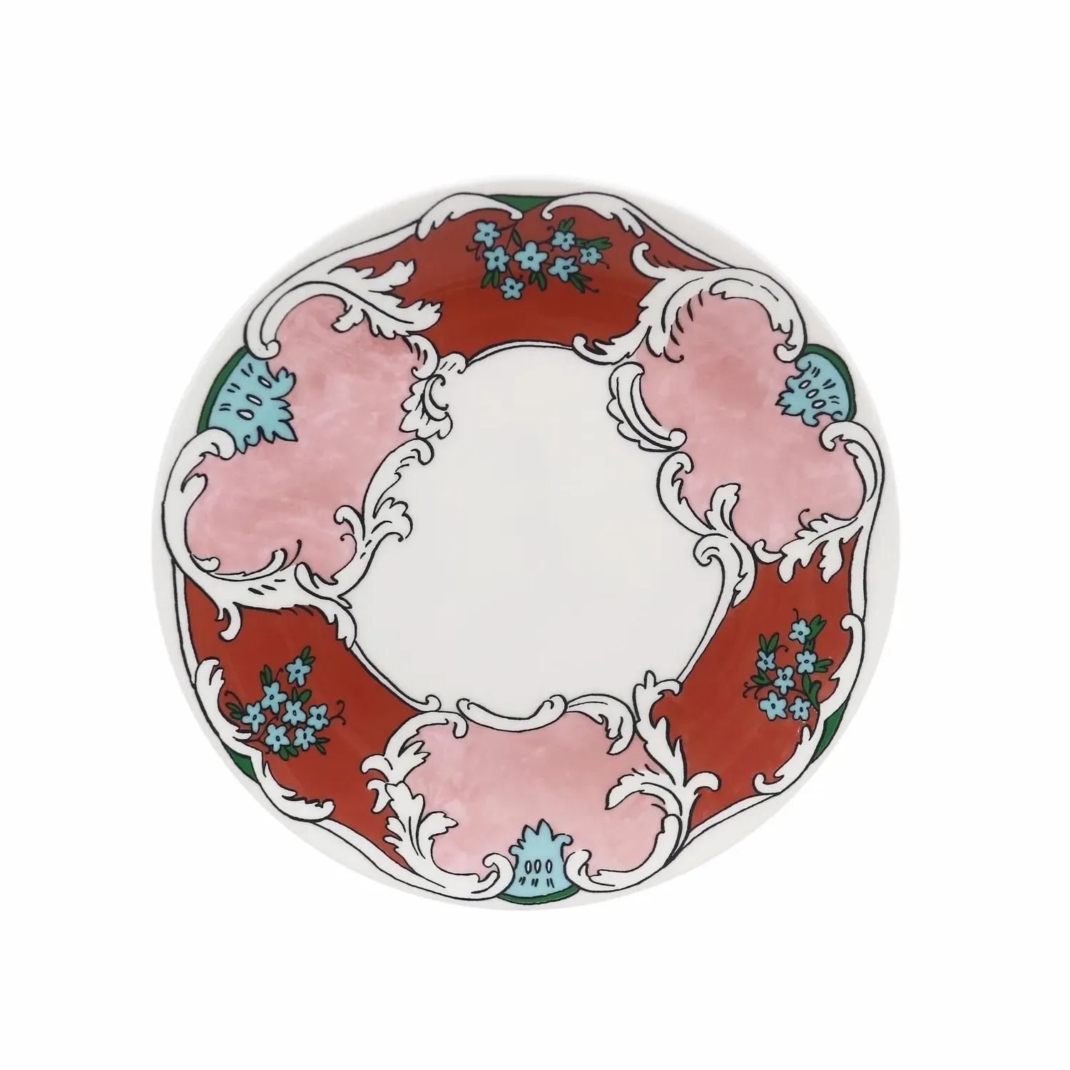 Red Always Camille Salad Plate - Red, Fine Bone China