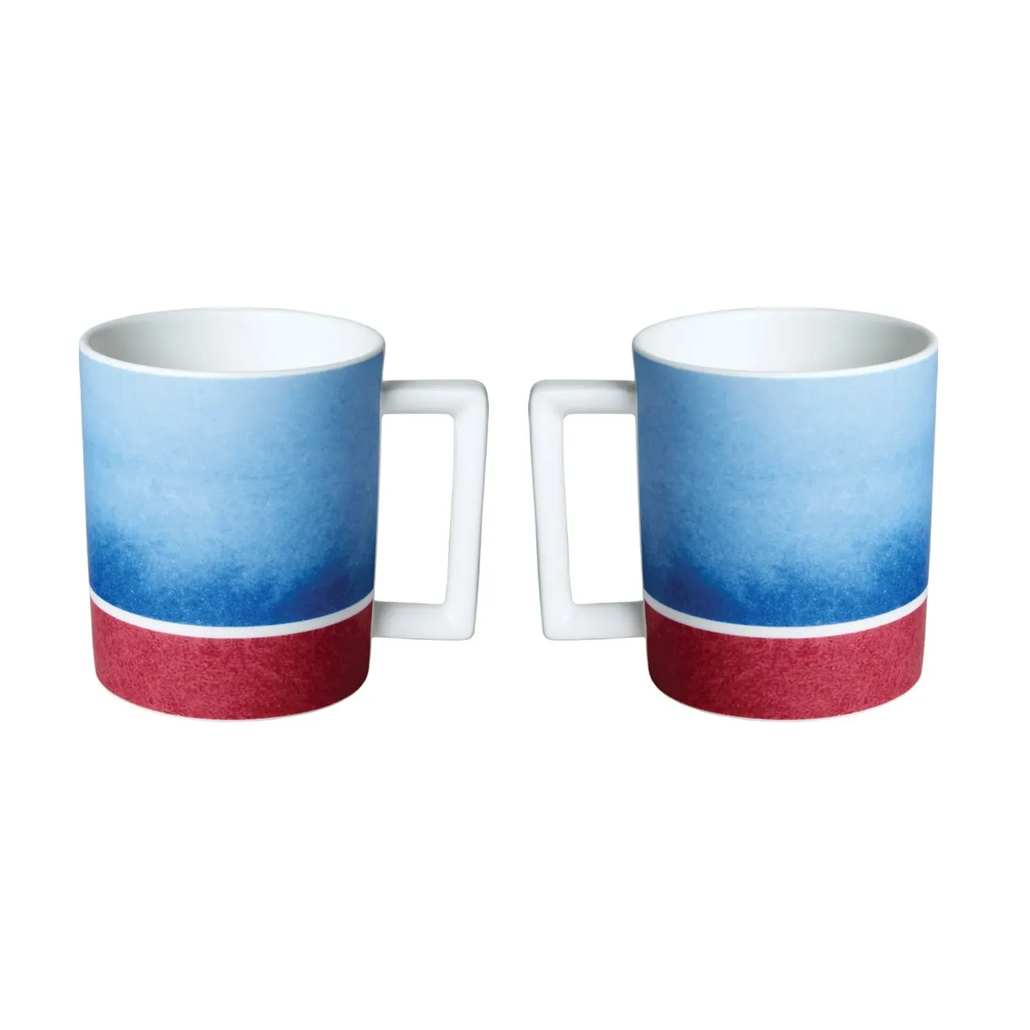 Red Reve Set of Two Mugs - Rose, Fine Bone China