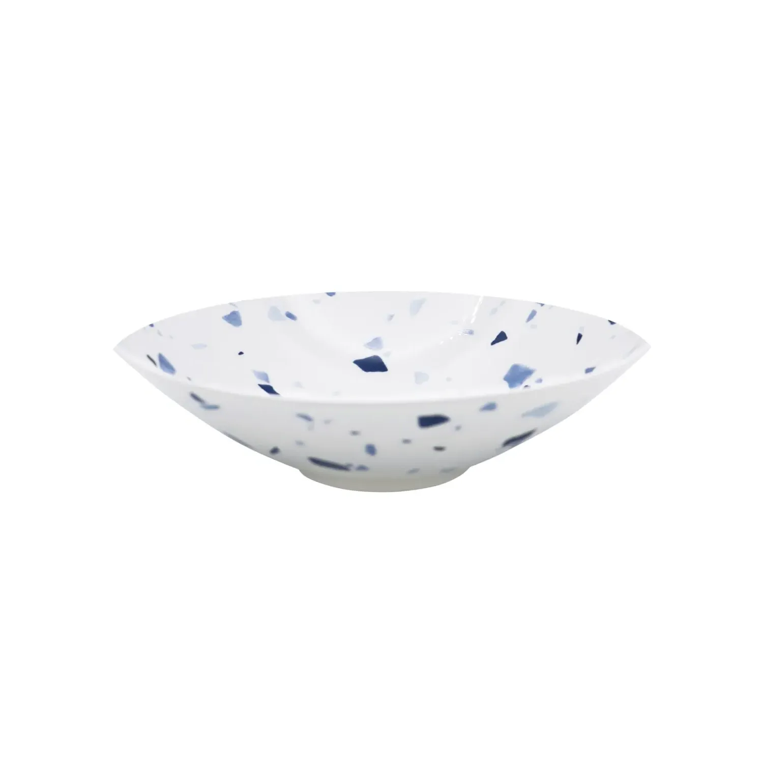 Terrazzo Azzurro 10 Inch Serving Bowl - Blue, Bone China image