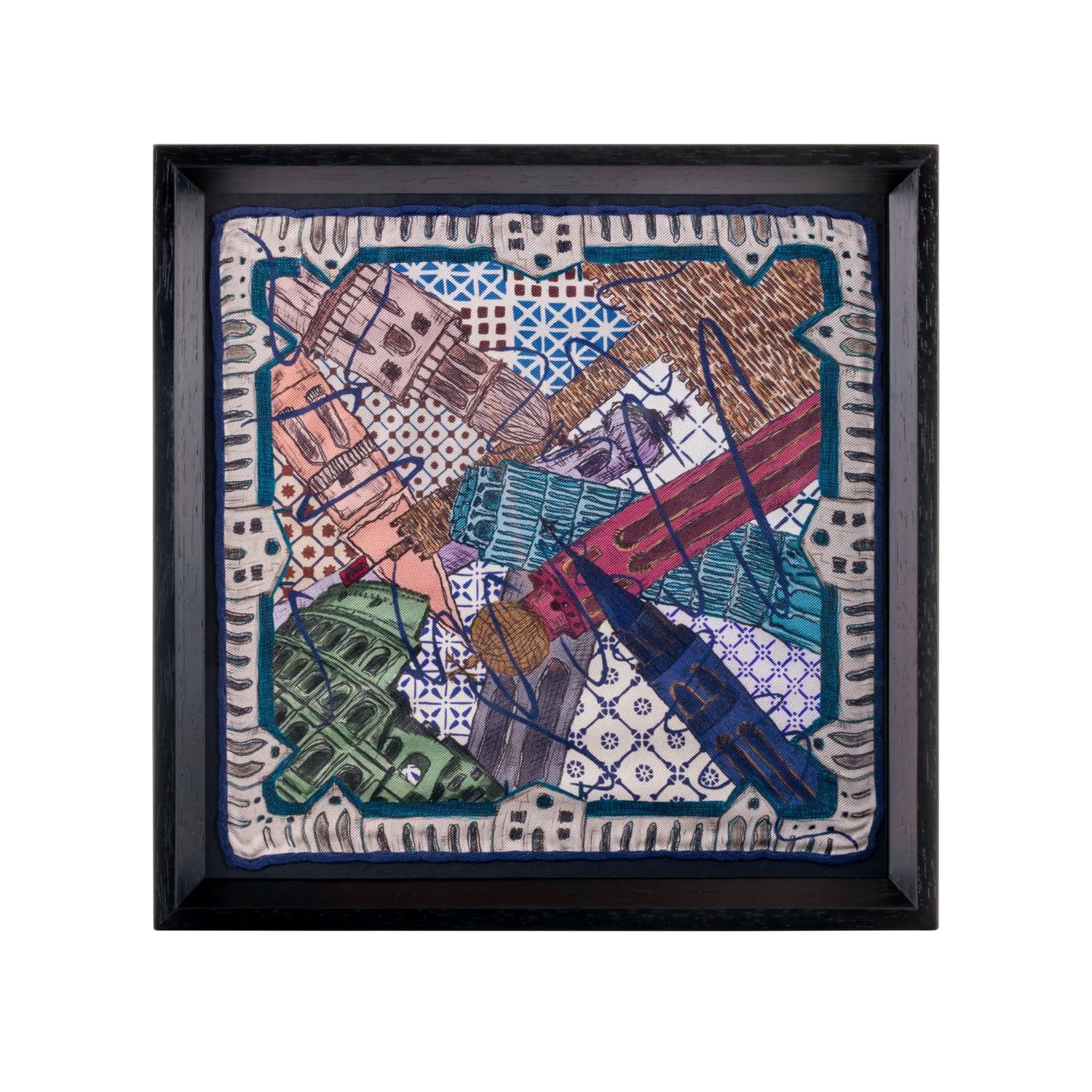 Colesseum Framed Silk Scarf - One Size image
