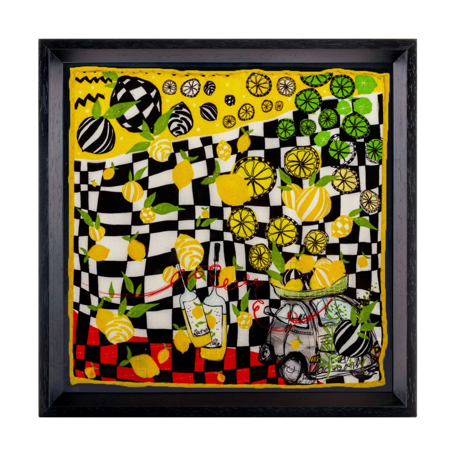 Sorrento Limoncello Framed Silk - Yellow image