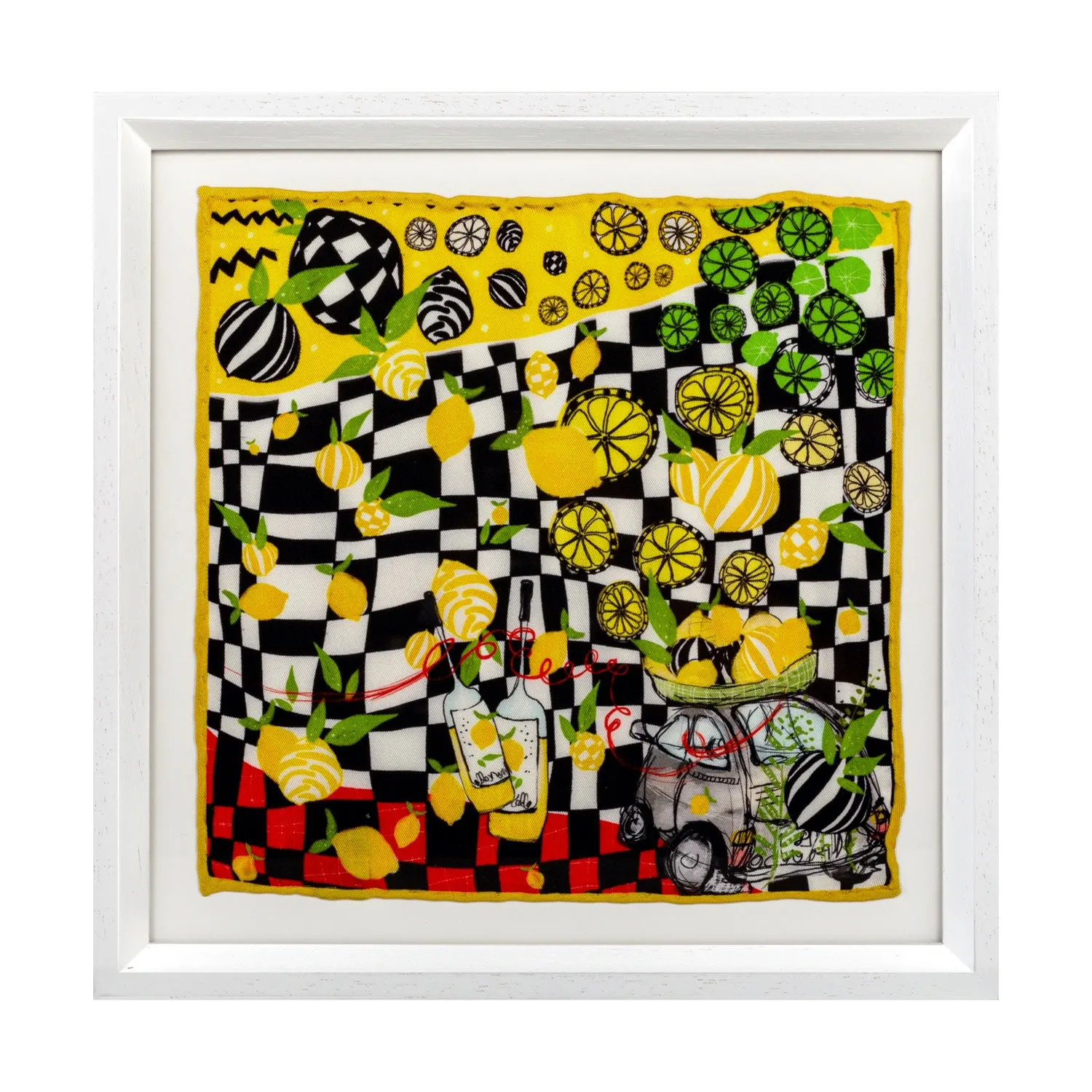 Sorrento Limoncello Silk Art Print - Yellow