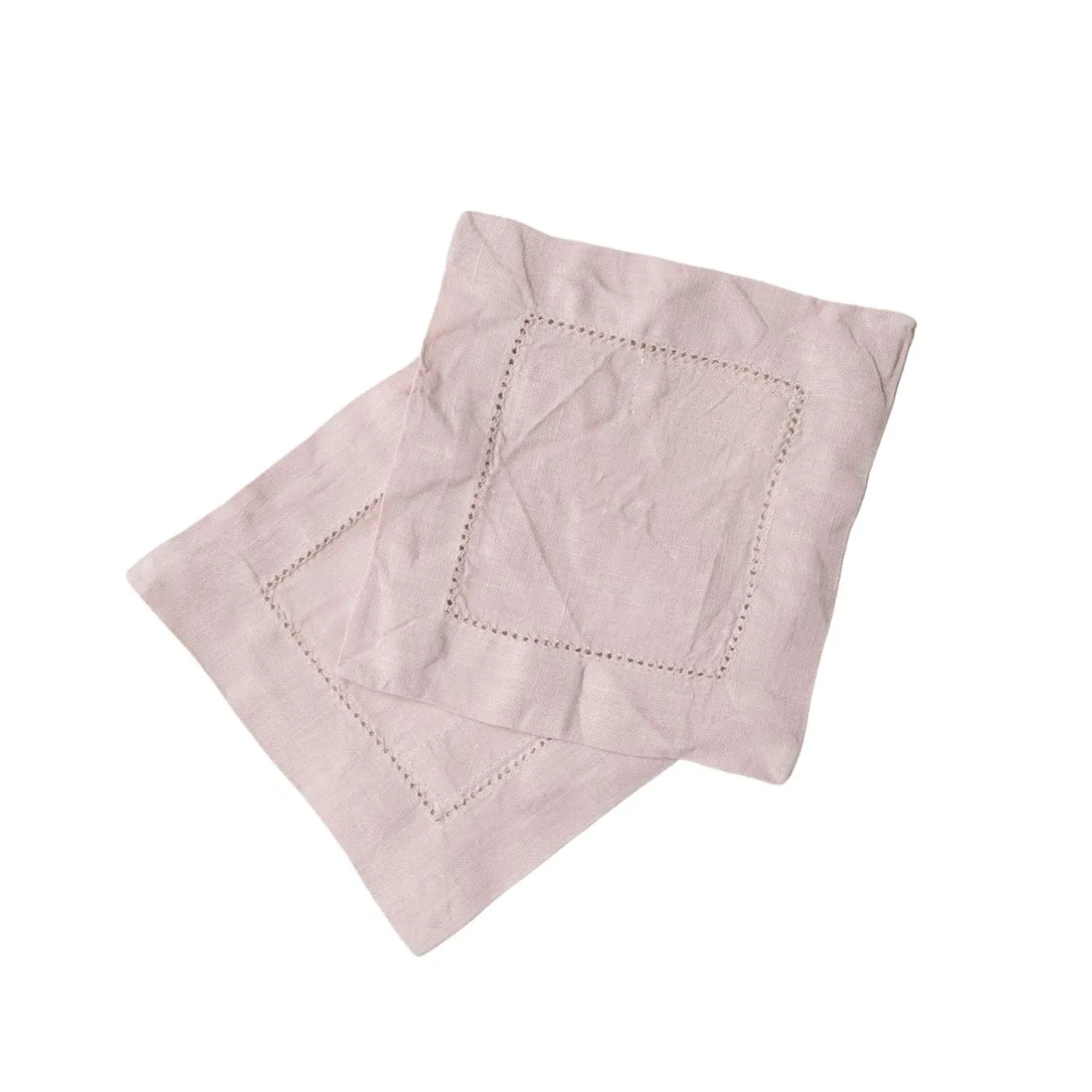 Blush Linen Cocktail Napkin Set of Four - Pink image