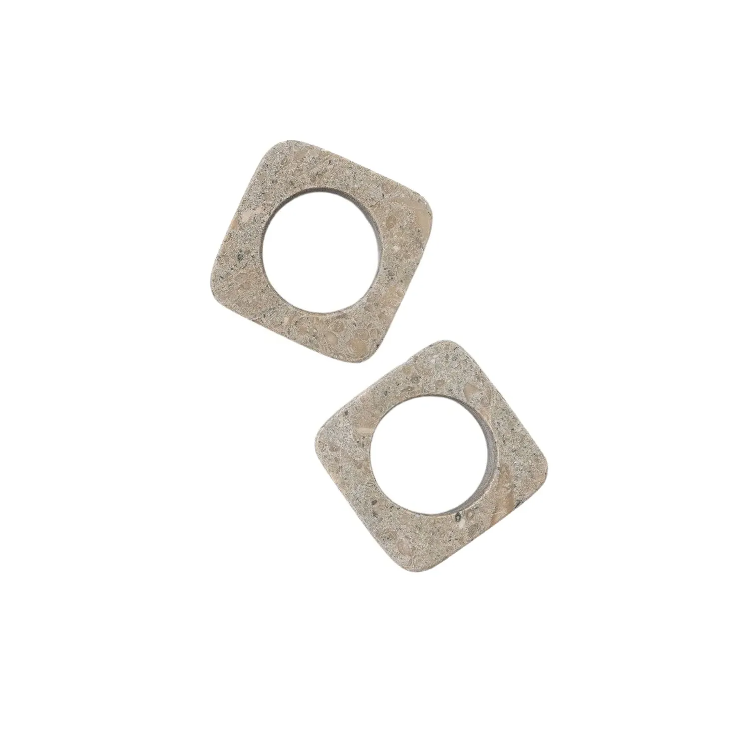 Kai Square Napkin Ring Set - Green, Marble image