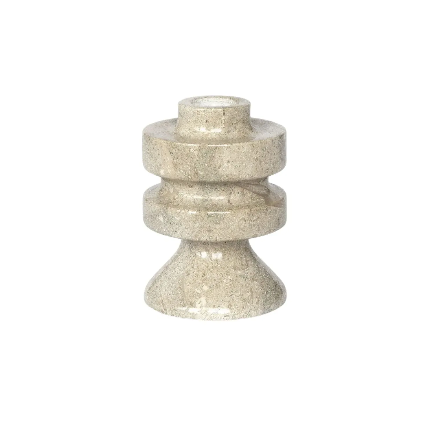 Luca Mini Marble Candle Holder - Neutral image