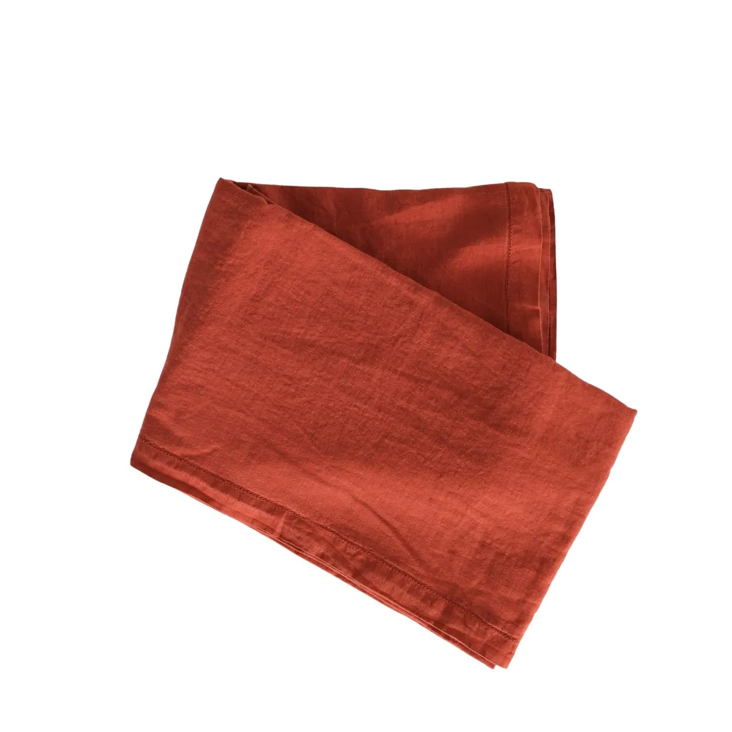 Red Ochre Linen Tablecloth - Red