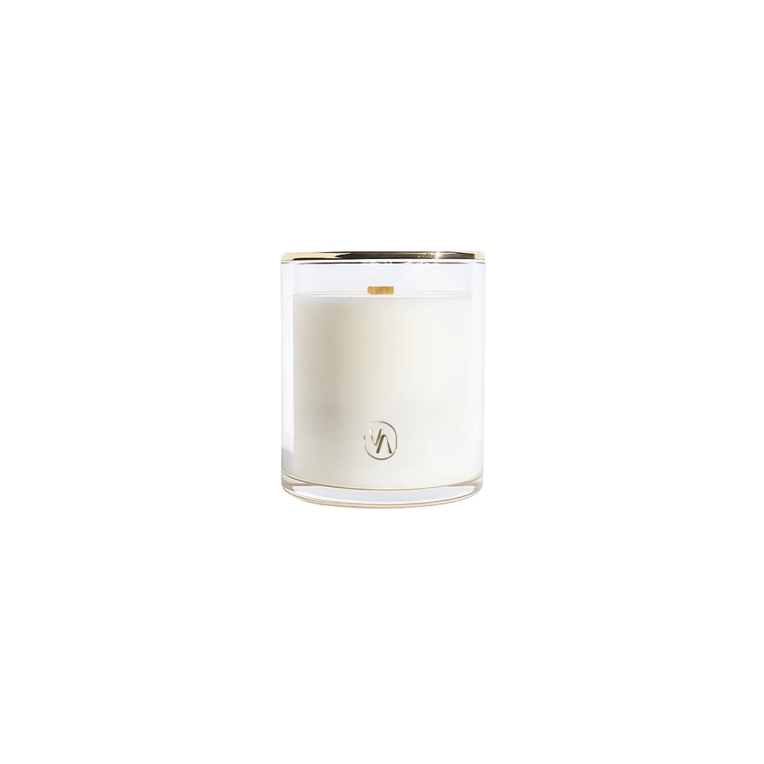 Hinoki Flower Large Scented Candle with Wood Wick - Gold image