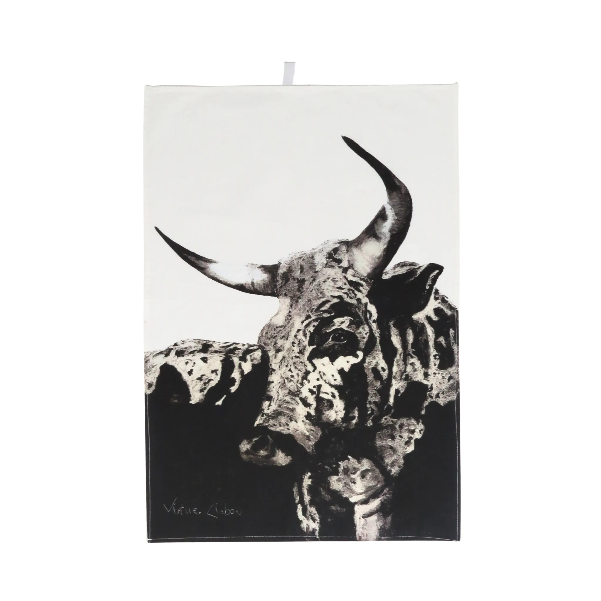 Nguni Tea Towel - Black/White, Cotton image