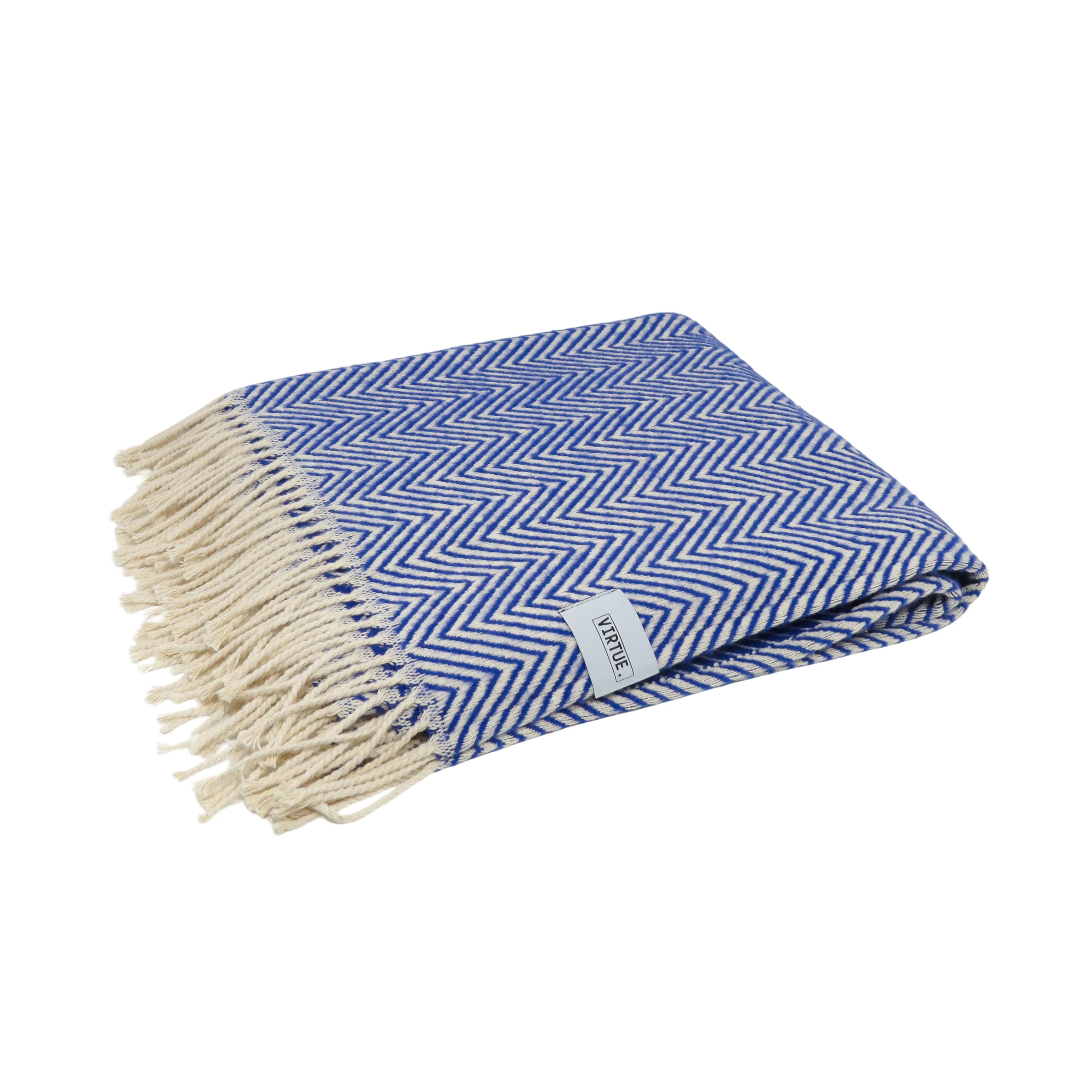 Virtue Cotton Blanket - Blue, Cotton image