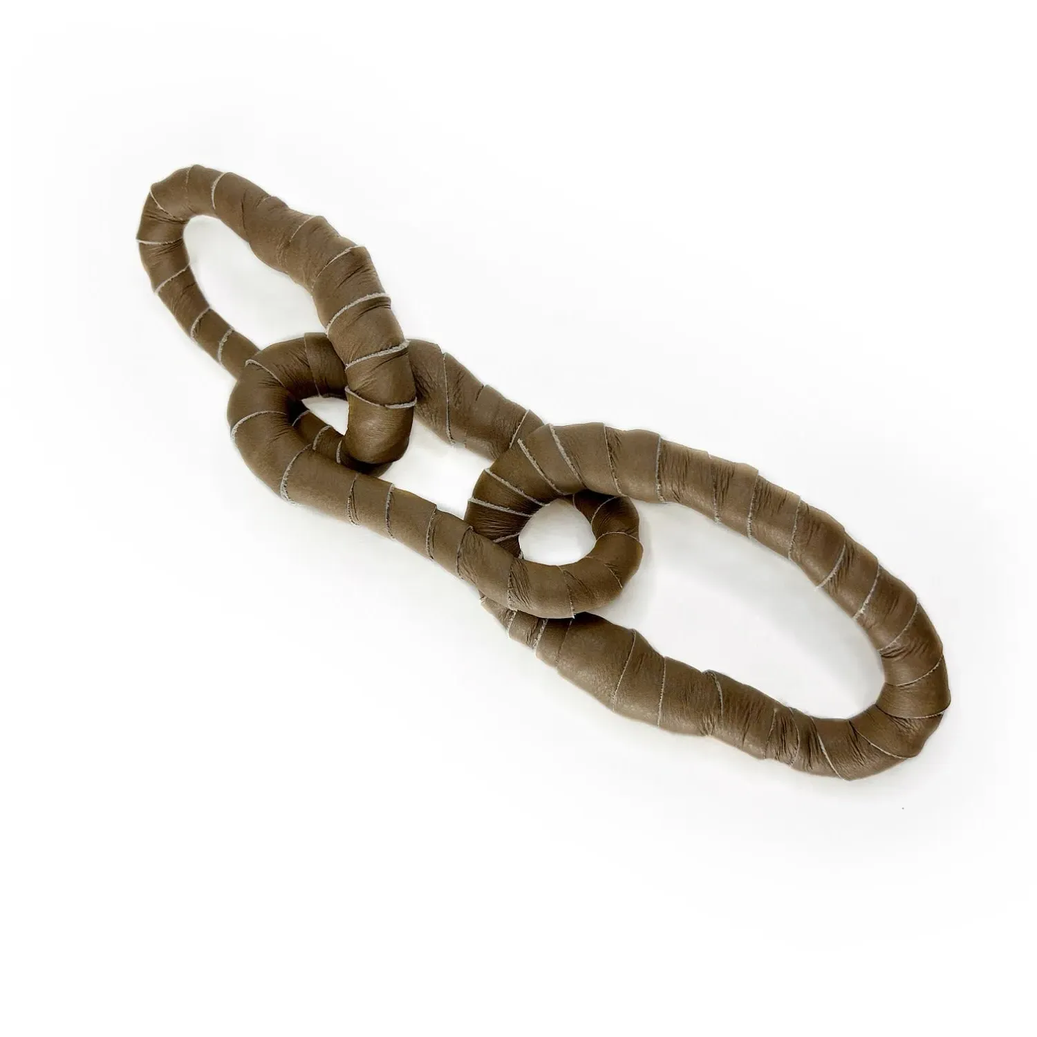 Neutrals Small Links Leather Chain - Black image