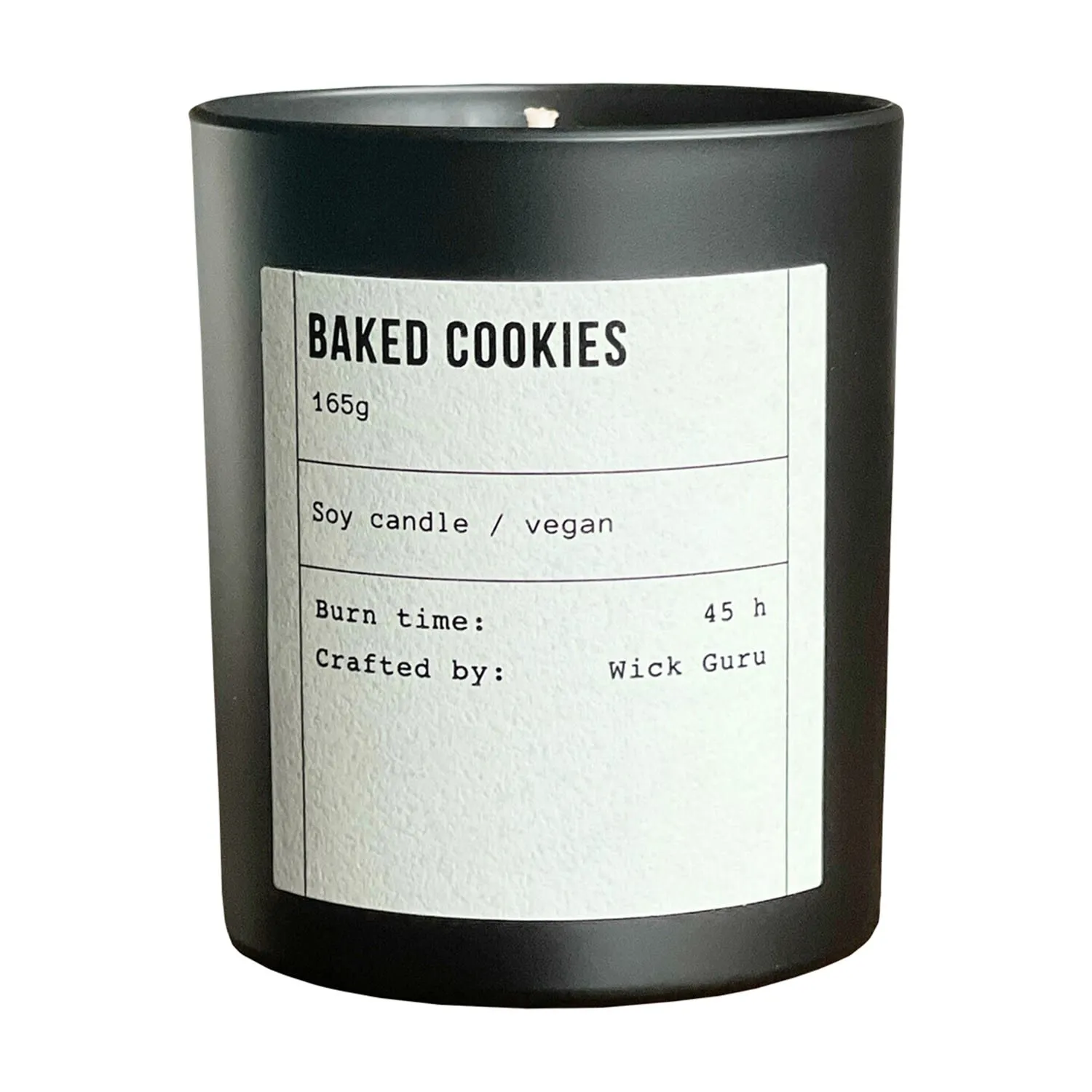 Baked Cookies Scented Candle - Black, Soy Wax image