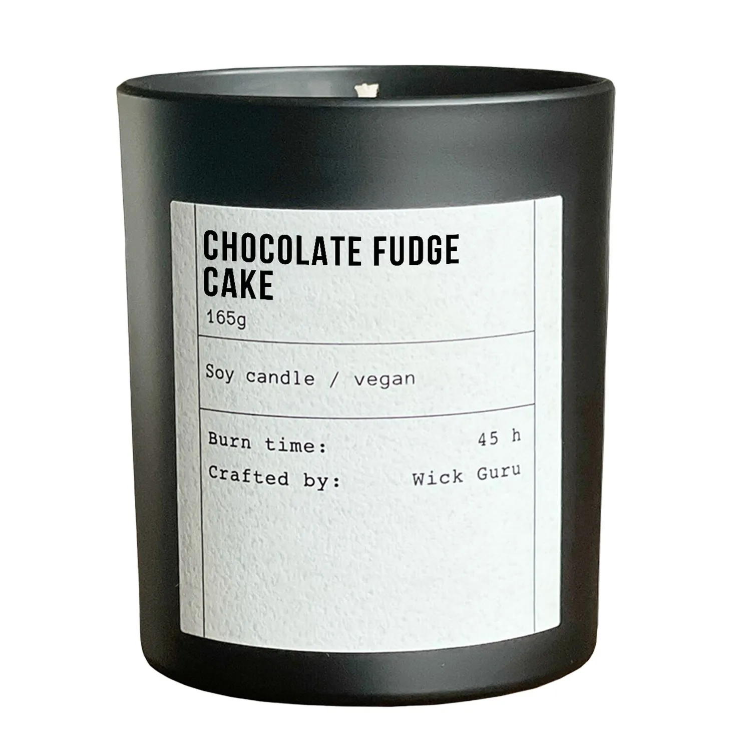 Chocolate Fudge Cake Scented Candle - Black, Soy Wax image