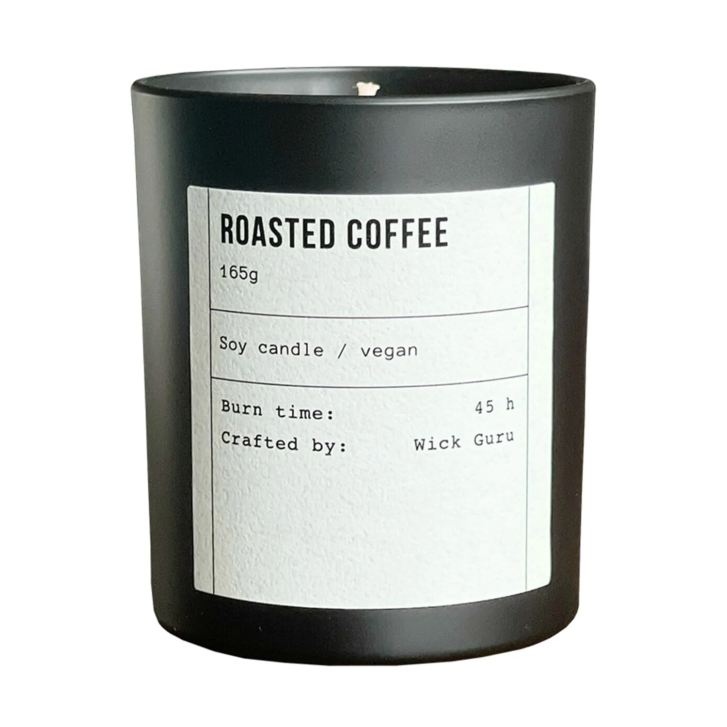 Coffee Scented Candle - Black, Soy Wax image