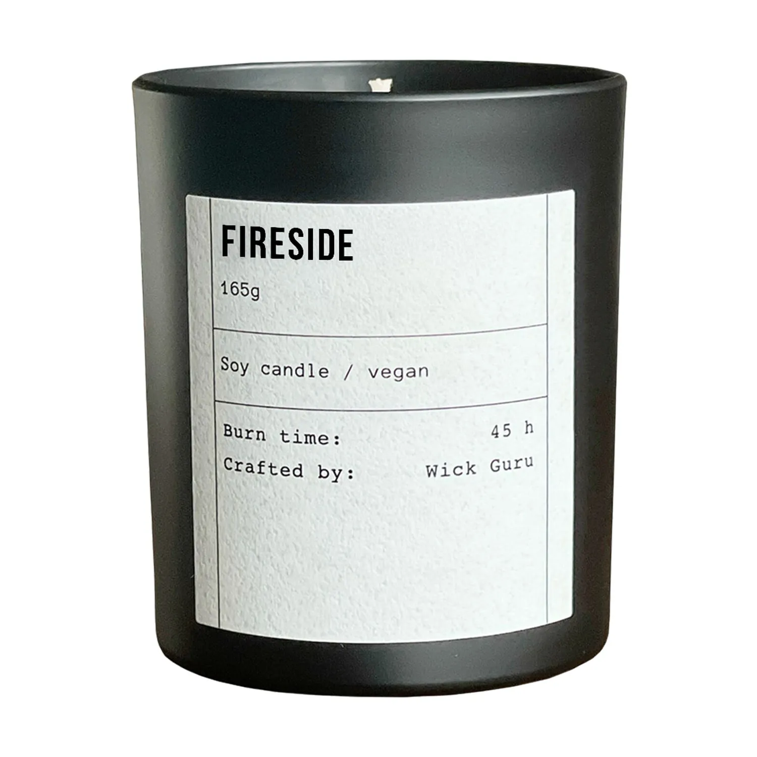 Fireside Candle - Smoke, Wood & Amber Scents - Black image