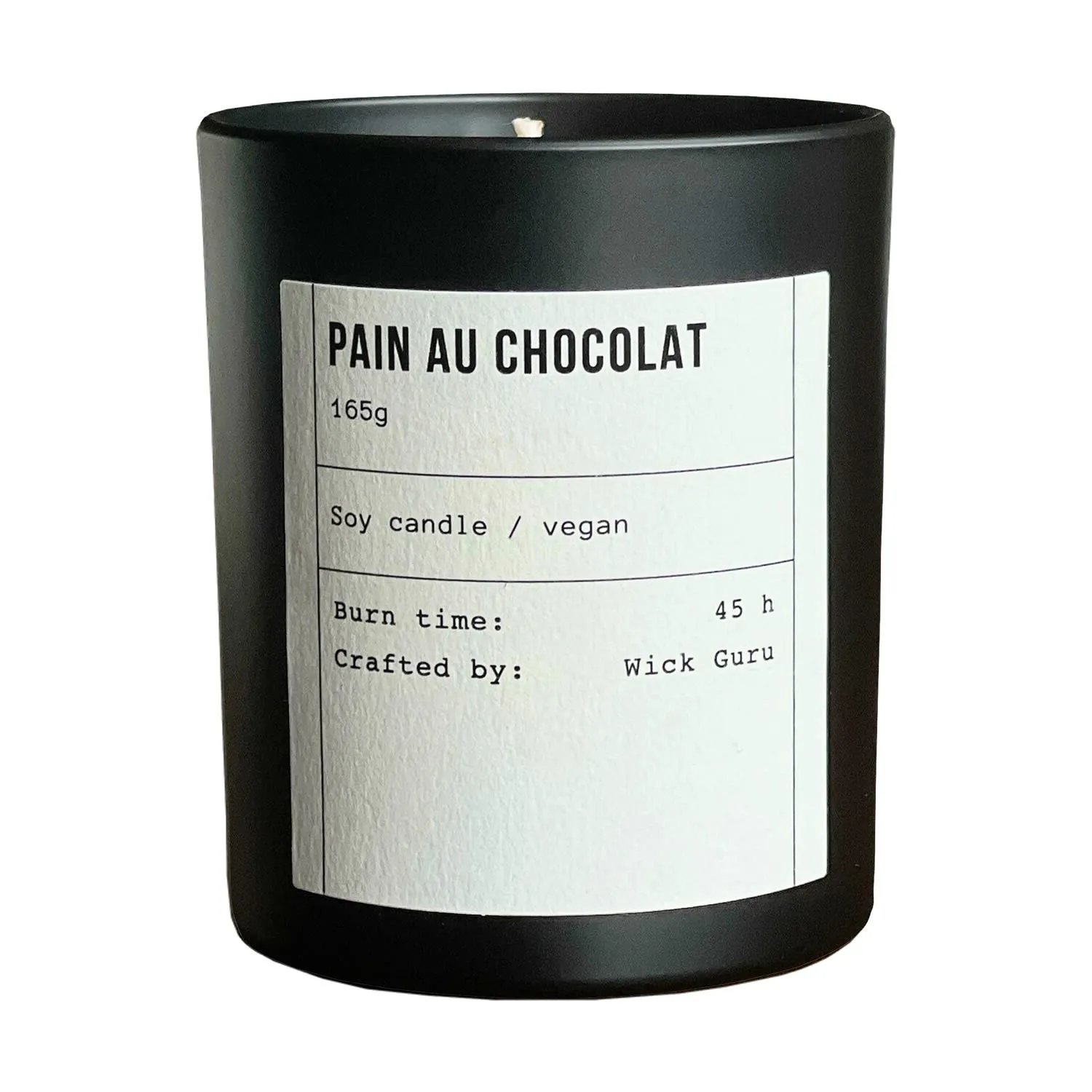 Pain Au Chocolat Scented Candle - Black, Soy Wax image