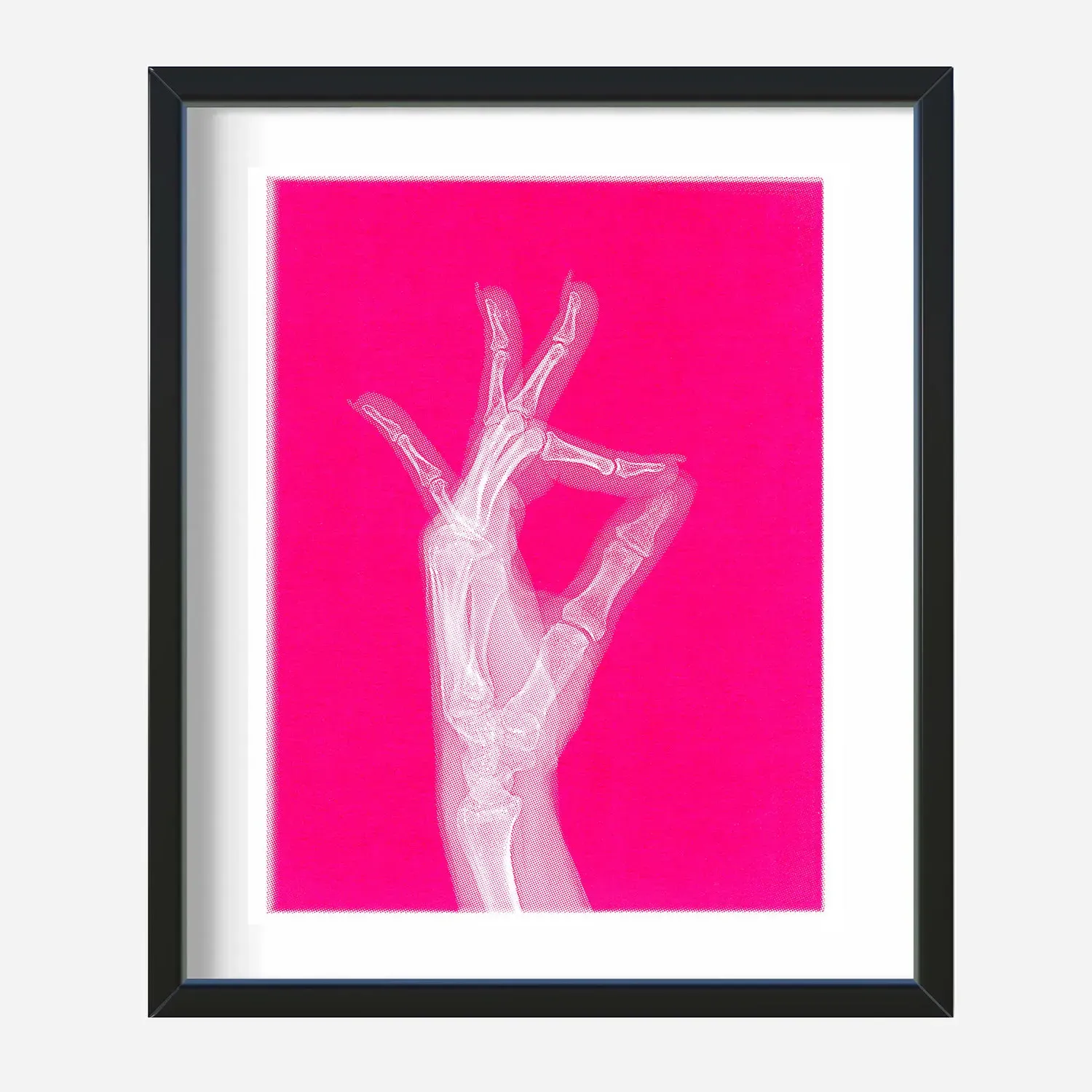 Everything Is Going To Be A-Ok Art Print 8x10 - Pink, White