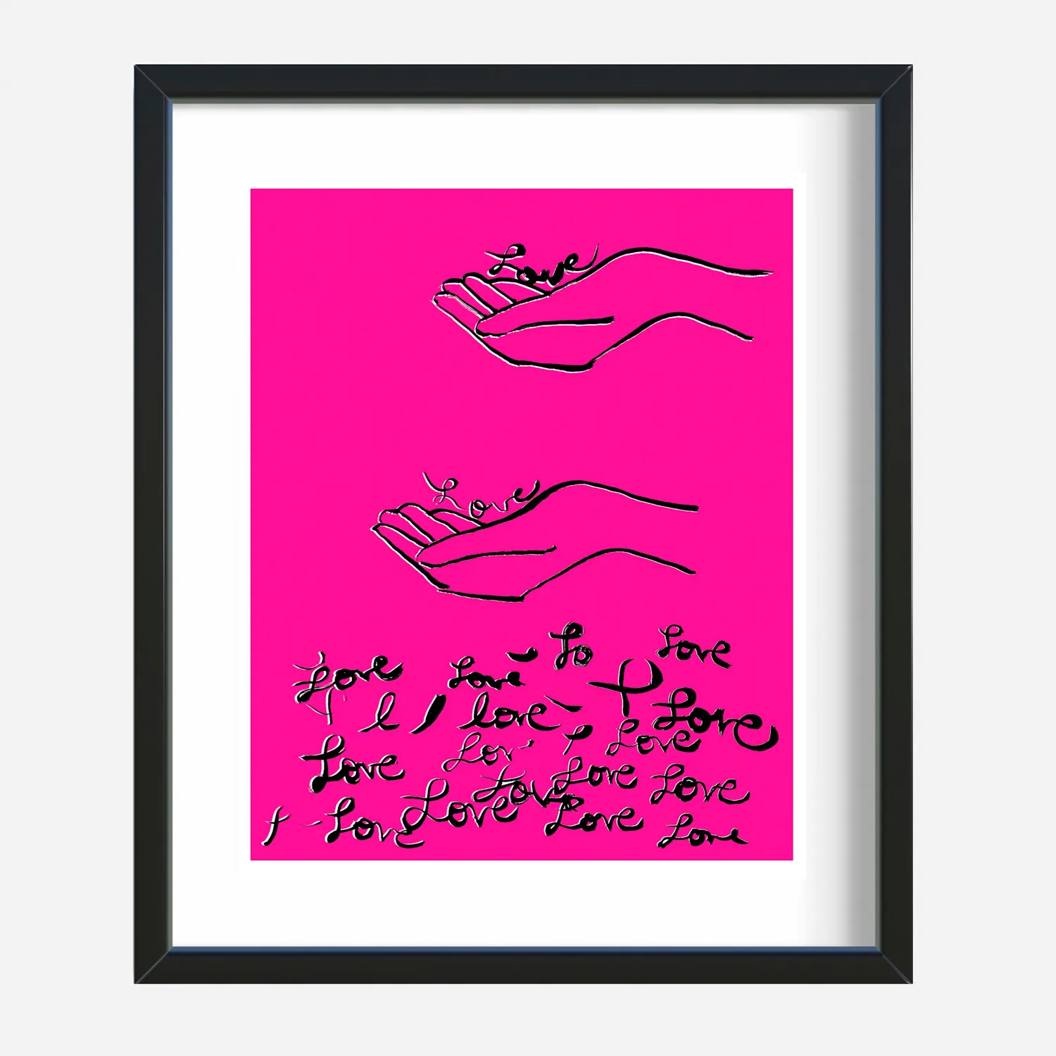 Show Me Love Limited Edition Art Print - Black, Paper