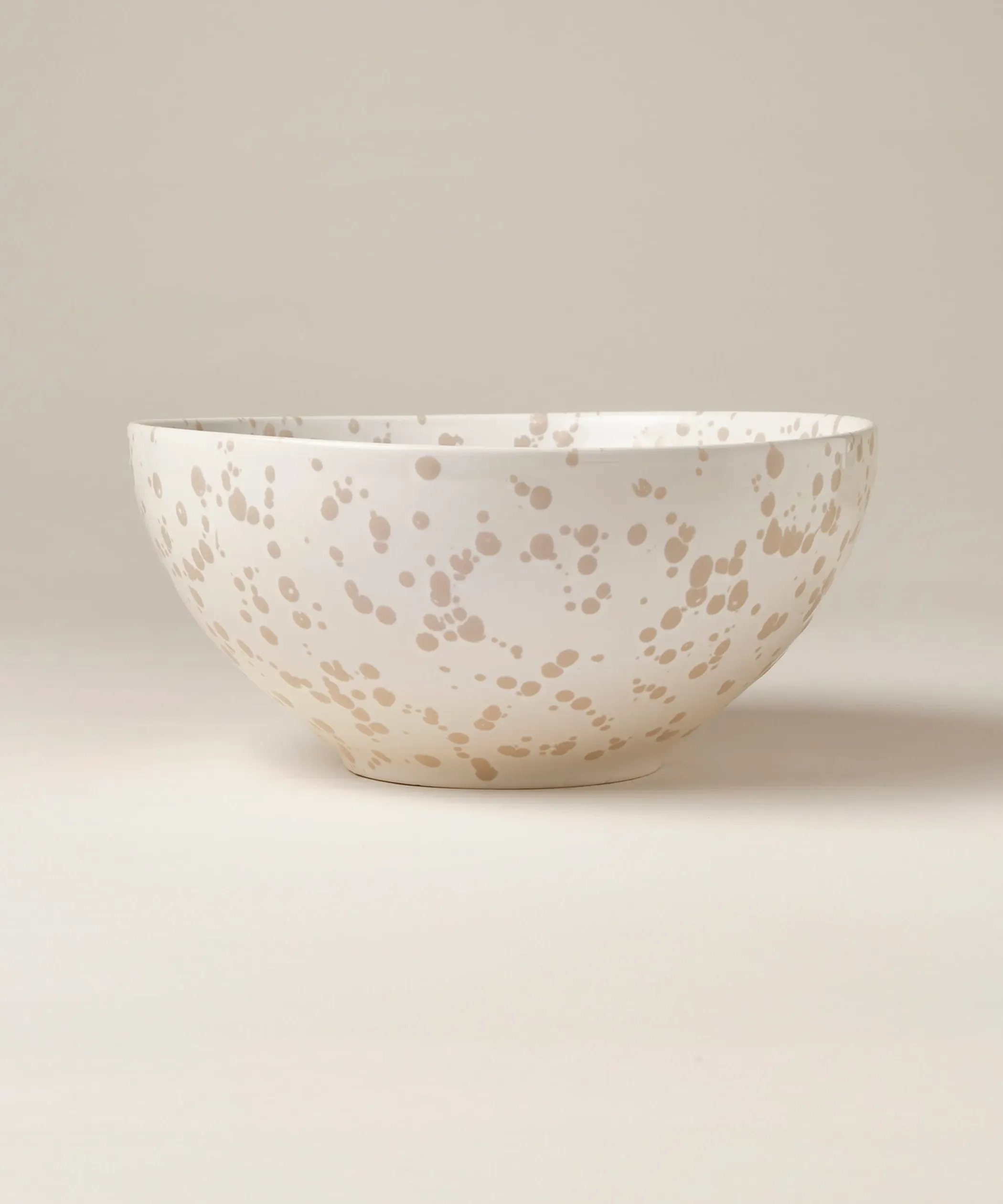 Splatter High-Edged Serving Bowl - Dune