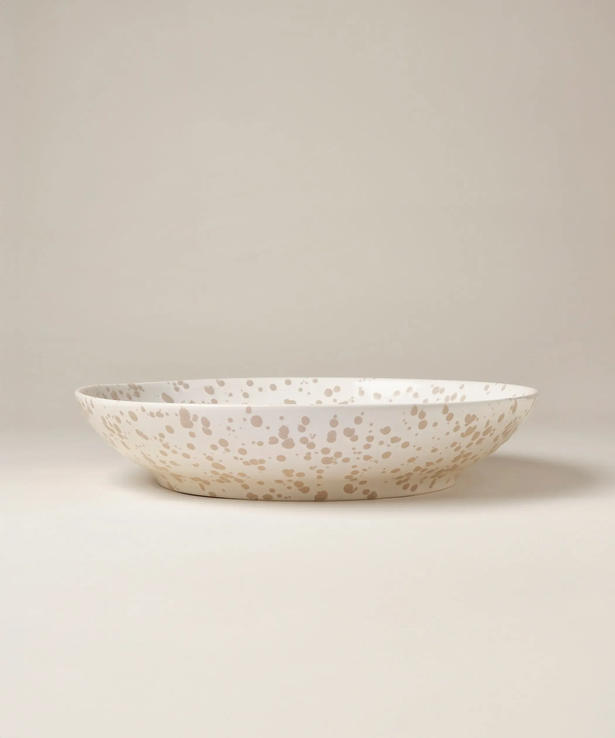 Splatter Low Serving Bowl - Dune