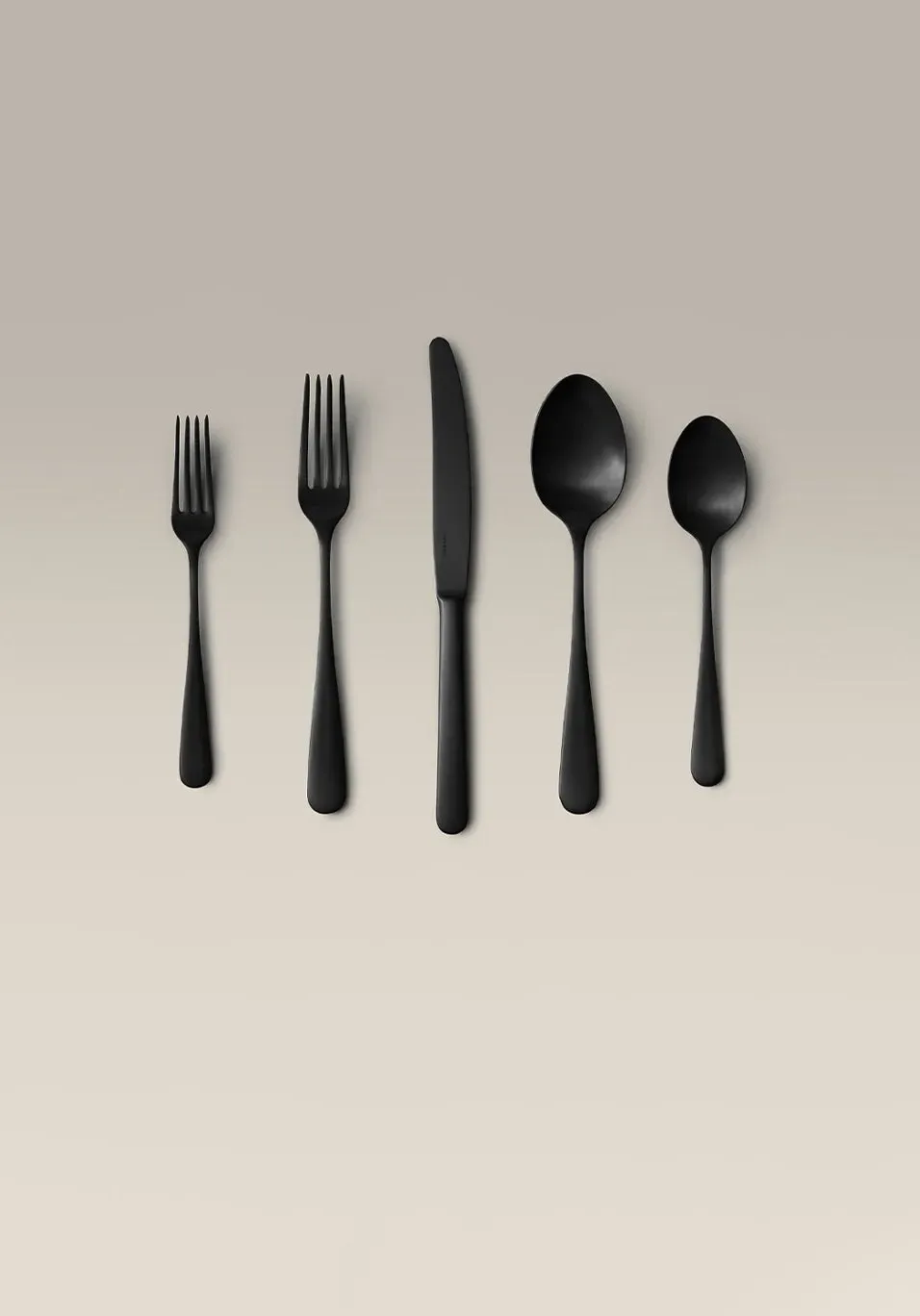 4-Person Flatware Set - Matte Black