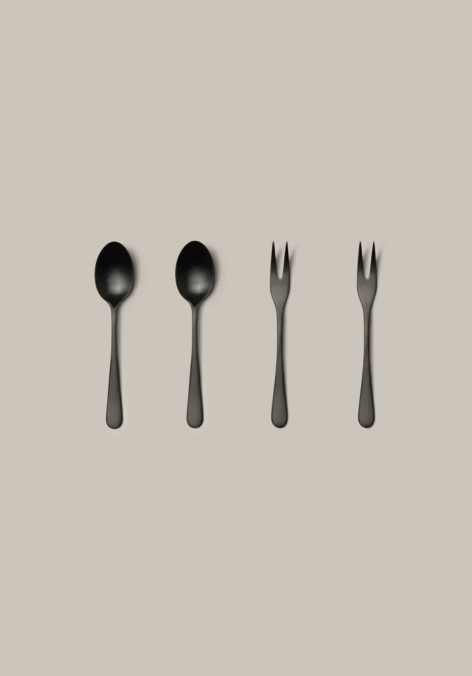 Appetizer Flatware Set - Matte Black