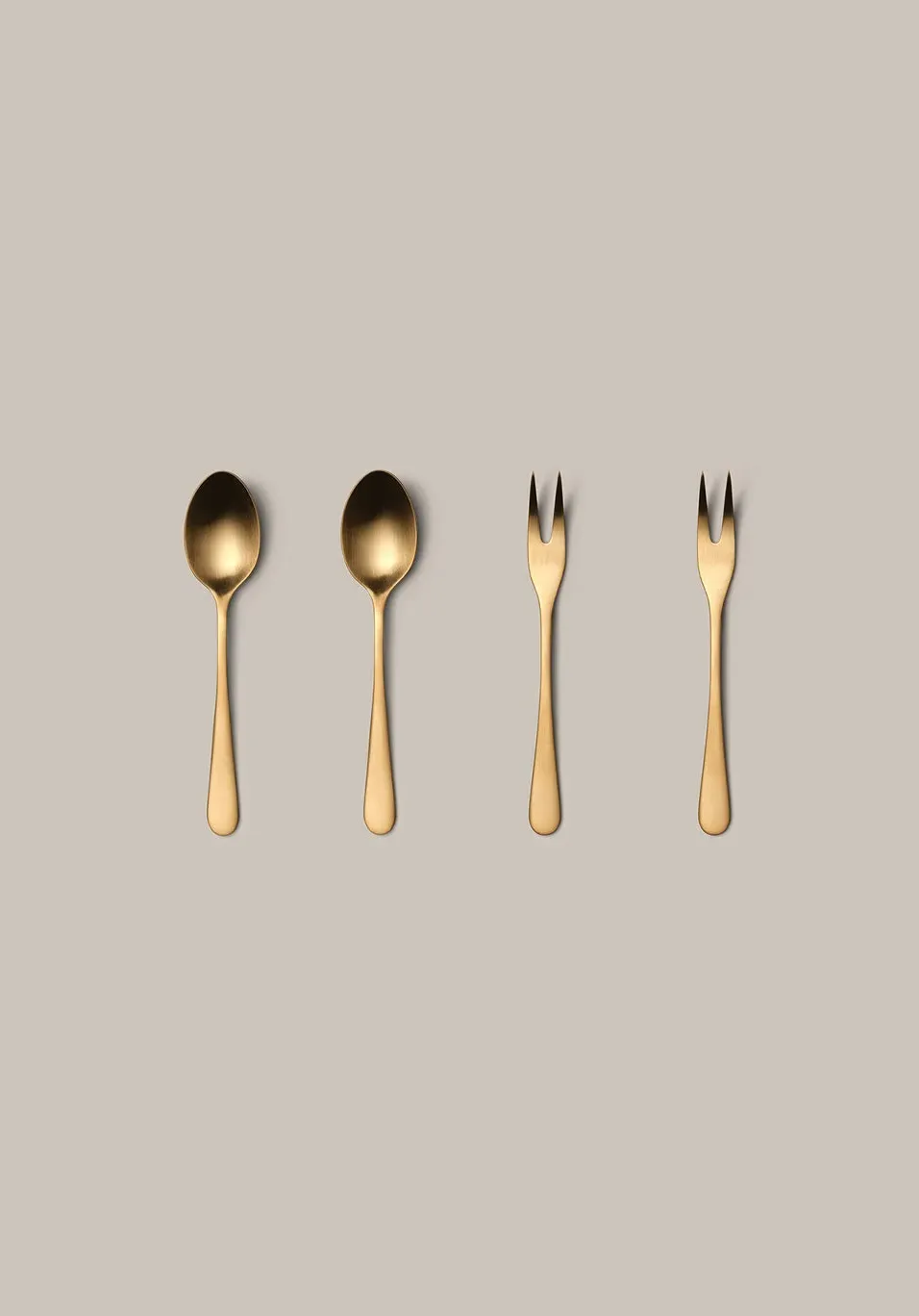 Appetizer Flatware Set - Matte Gold
