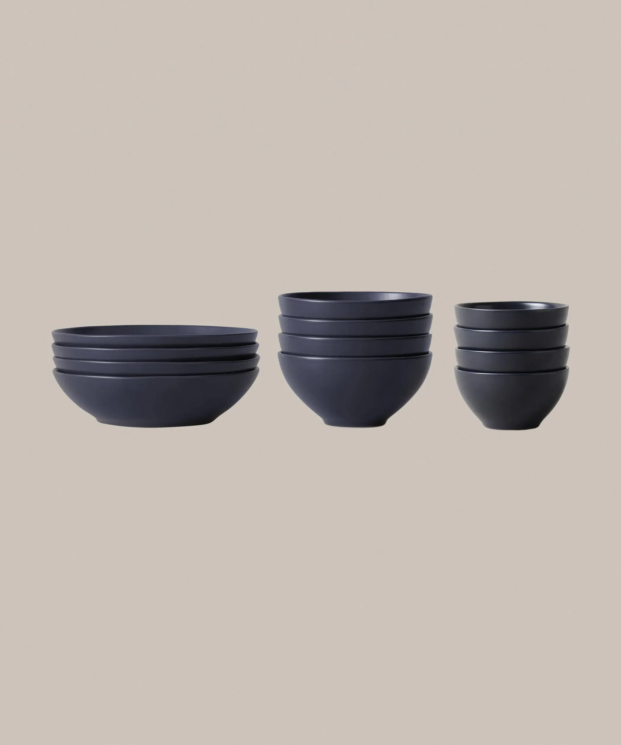 Bowl Over 12-Piece Bowl Set - Midnight
