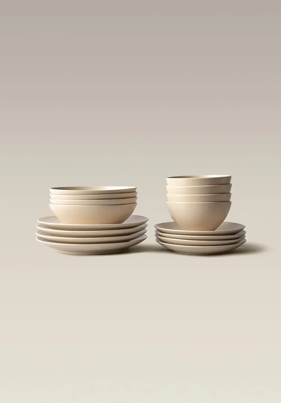 Core 16-Piece Dinnerware Set - Dune, Ceramic