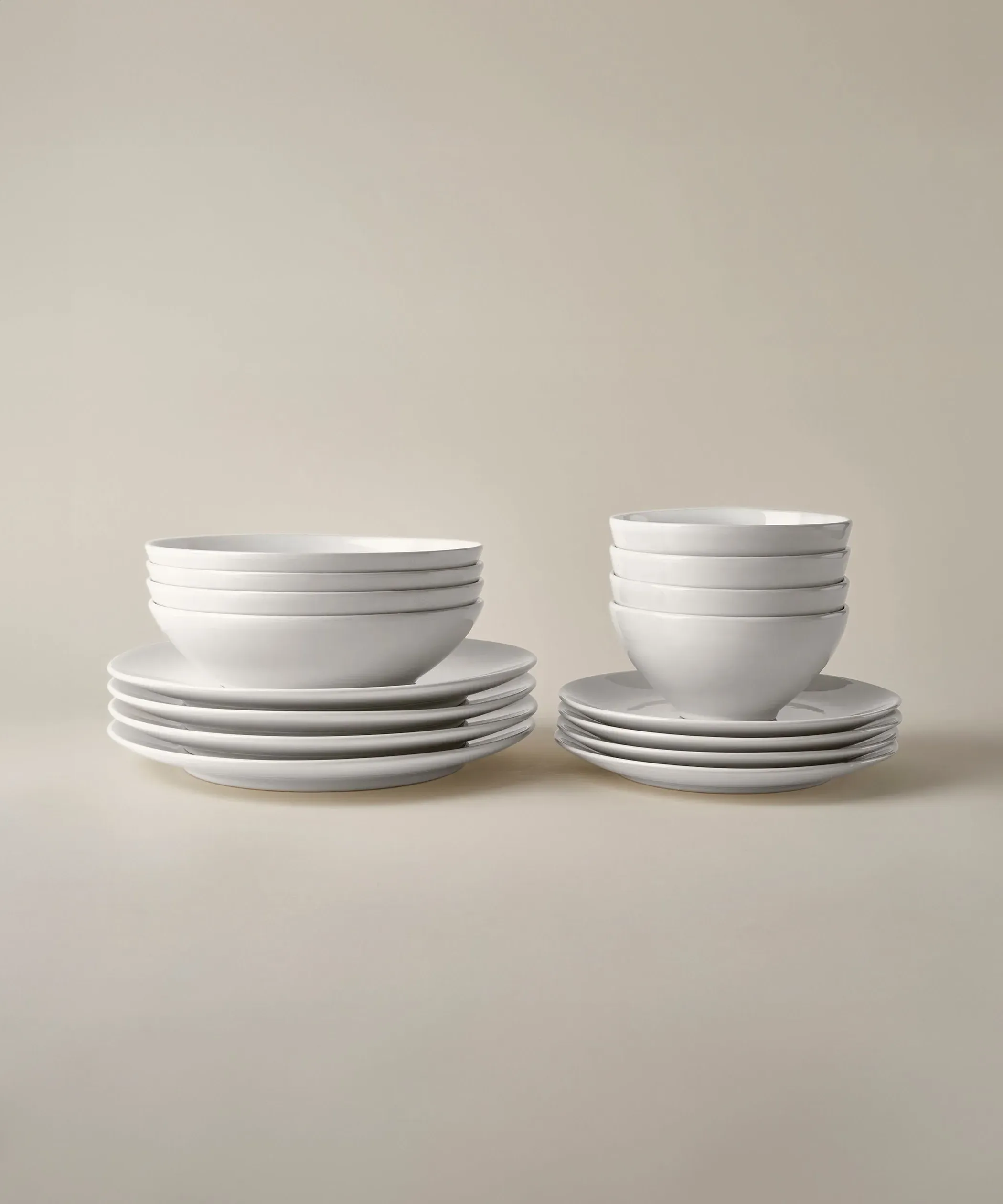 Glossy 16-Piece Dinnerware Set - Moon, Ceramic