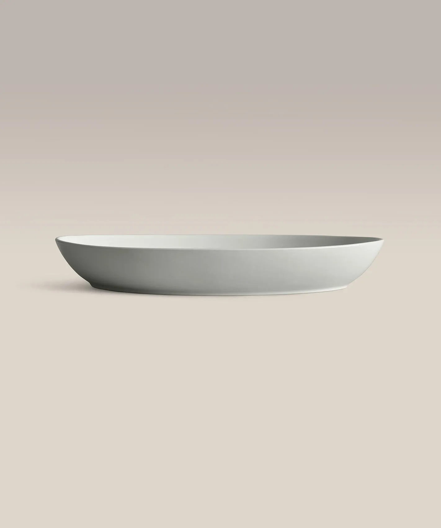 Oval Low Serving Bowl - Fog