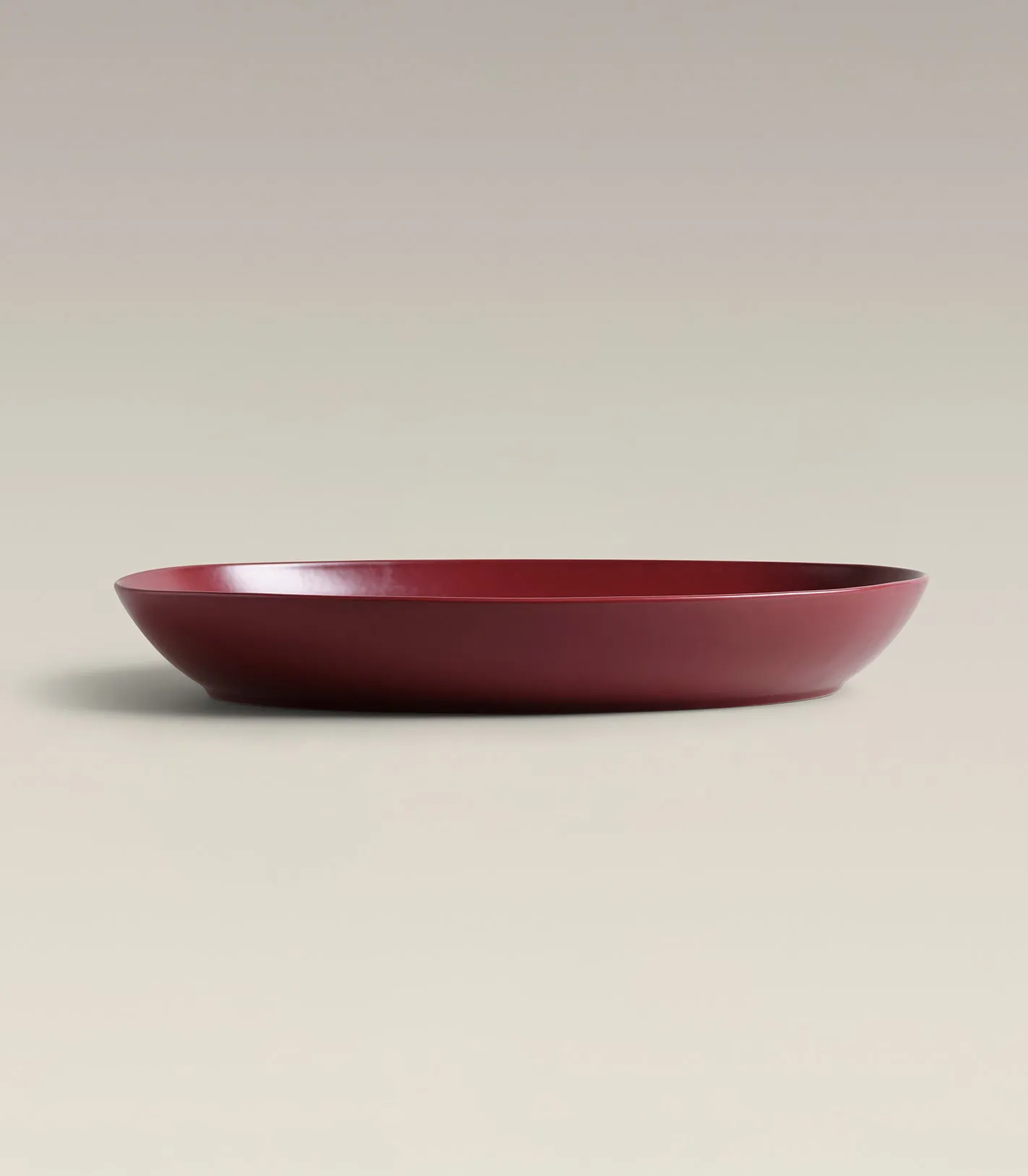 Oval Low Serving Bowl - Plum