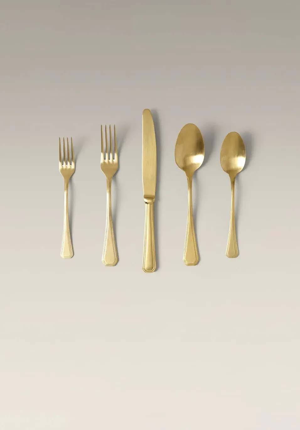 Palisades Four-Person Flatware Set - Matte Gold