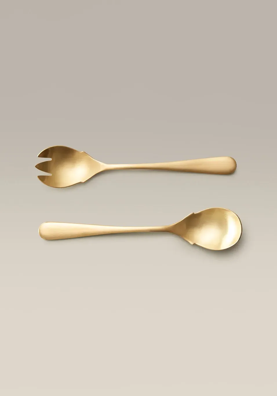 Serving Fork & Spoon Set - Matte Gold image