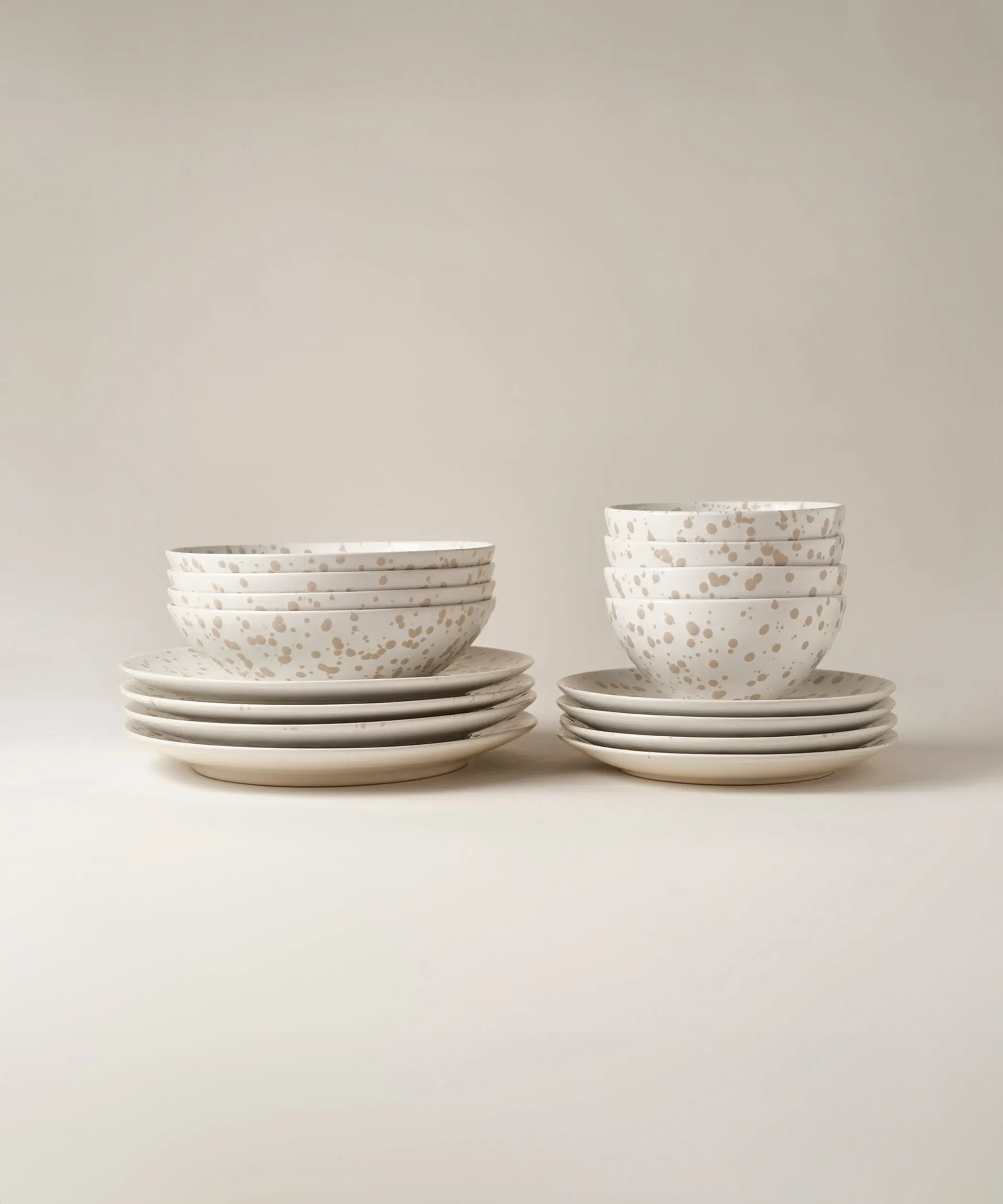 Splatter 16-Piece Dinnerware Set - Dune