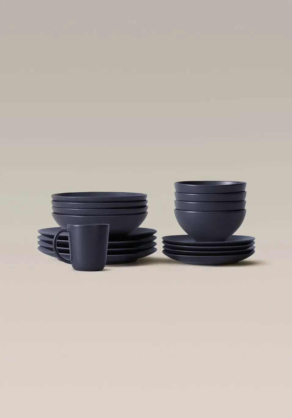 Stocked 20-Piece Dinnerware Set - Midnight