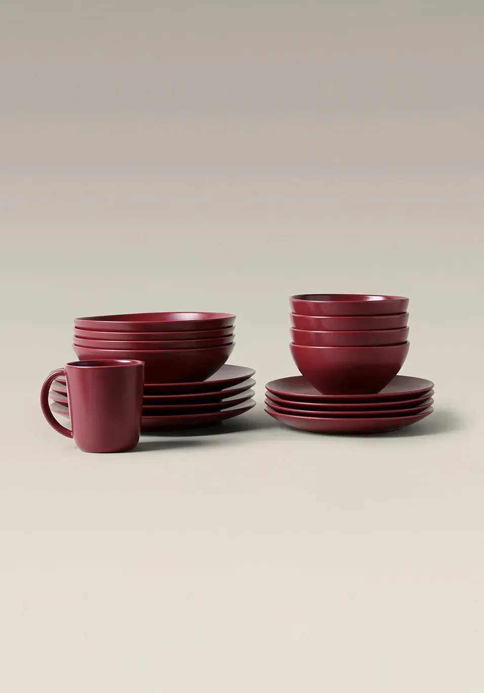 Stocked 20-Piece Dinnerware Set - Plum