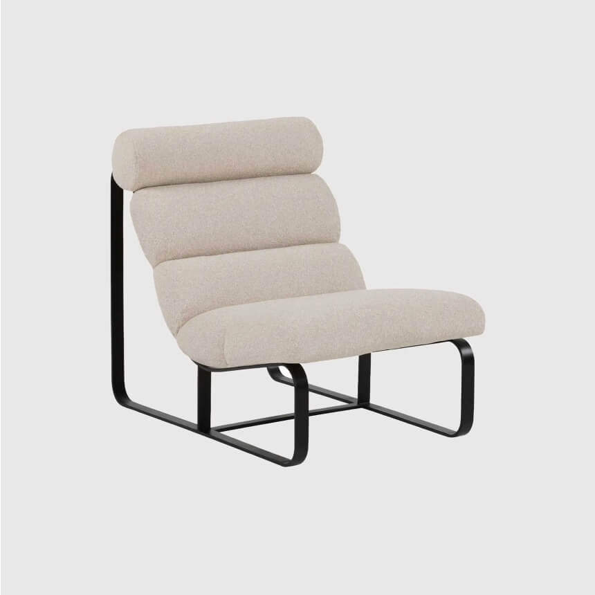 Cream Fabric Accent Chair