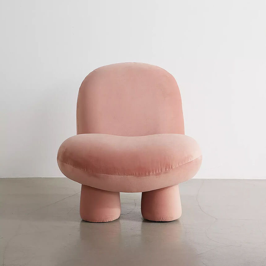 Pink Velvet Bubble Chair