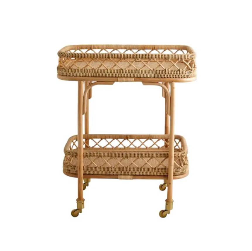 Liri Natural Rattan Trolley 1