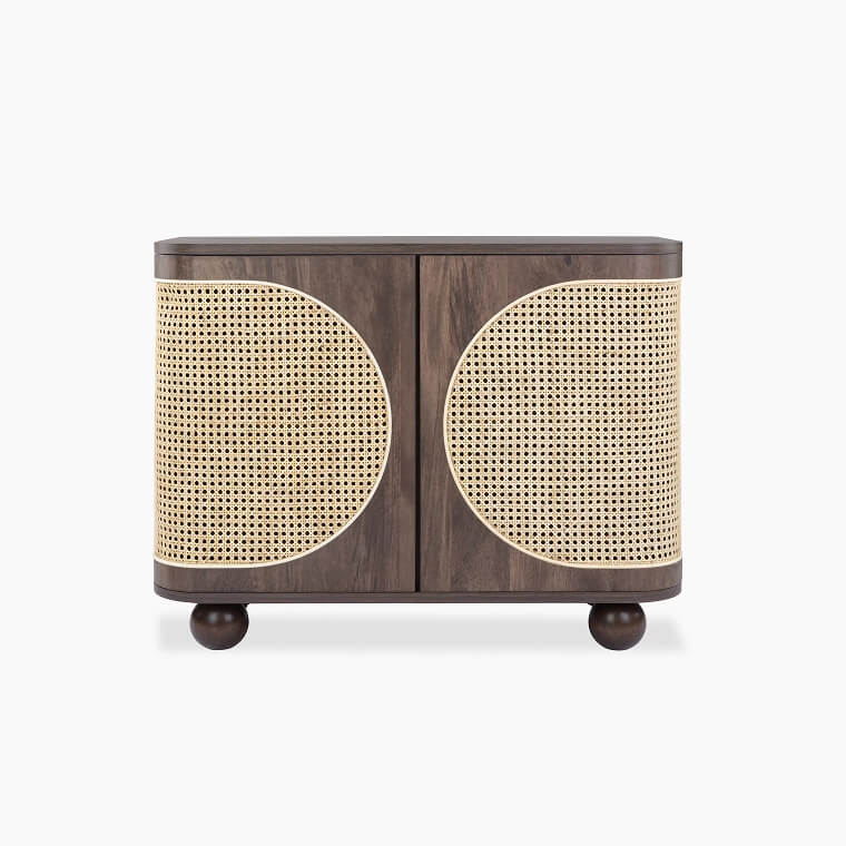 una wooden sideboard