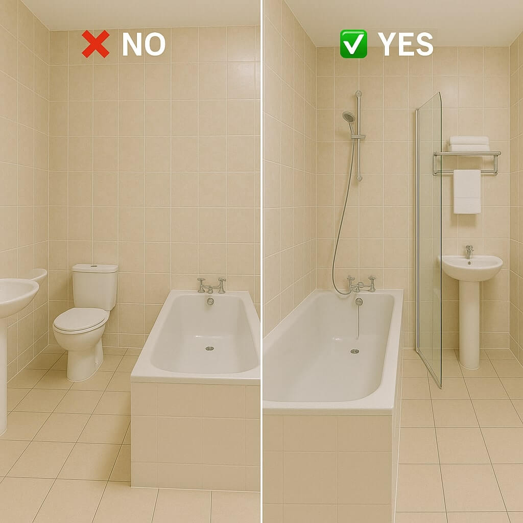 No Shower in the Bathroom