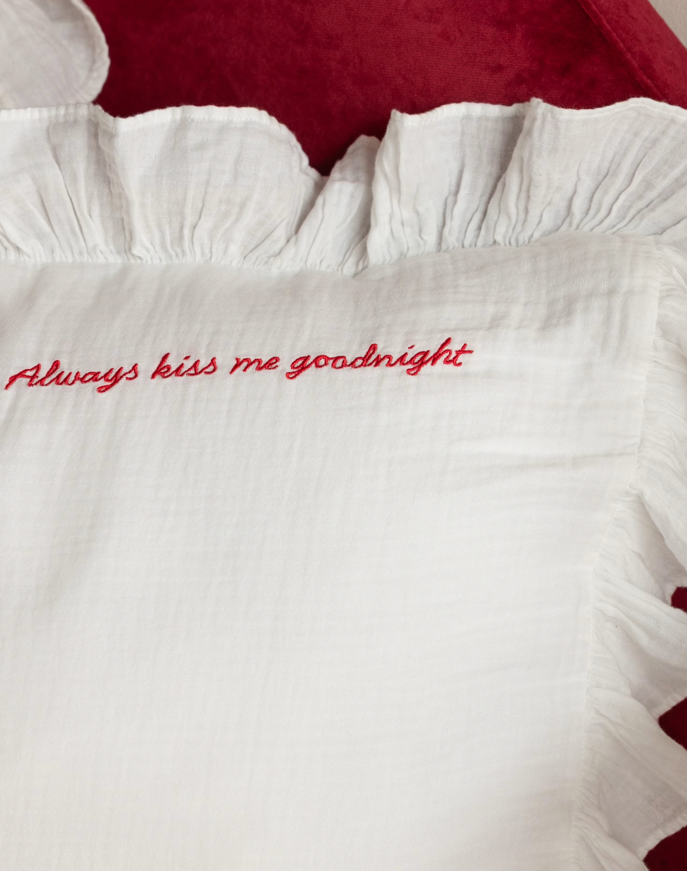 Pure Cotton Frill Trim Love Note Bedding Set