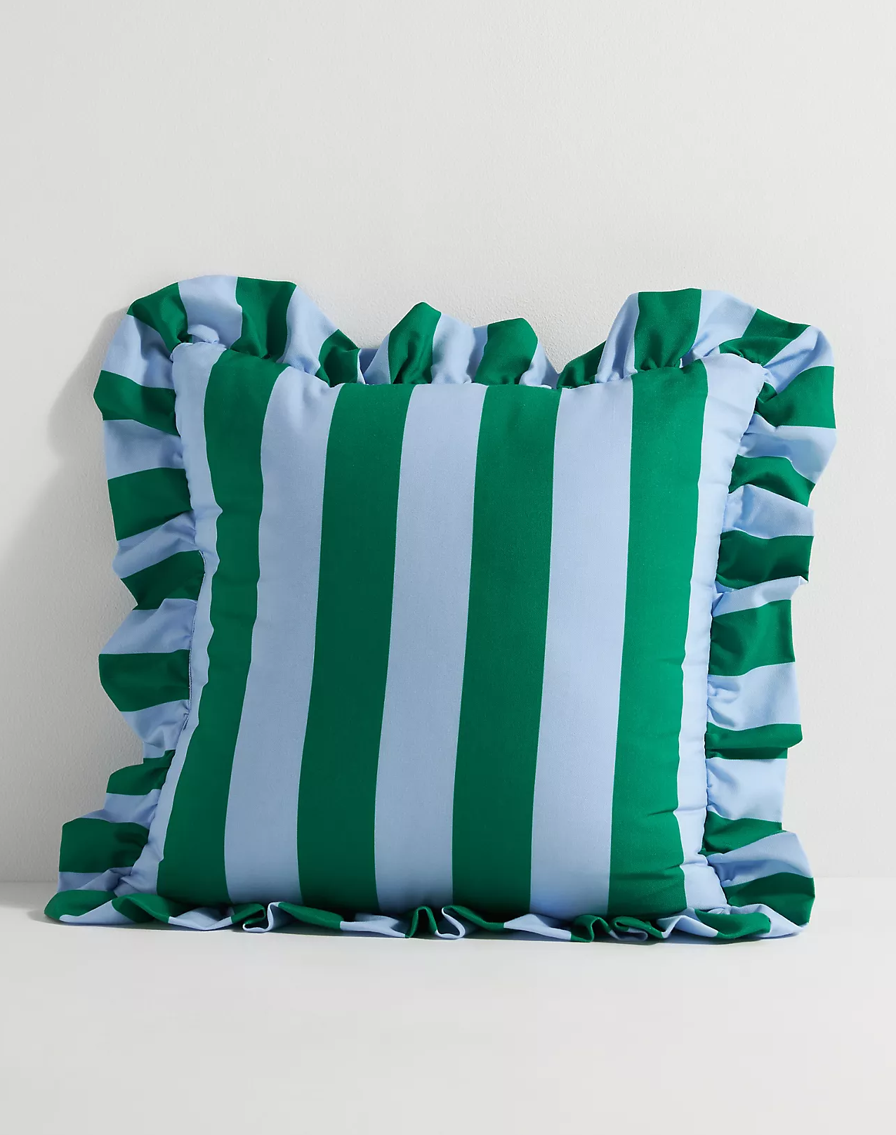 Maeve by Anthropologie Striped Ruffle Indoor/Outdoor Pillow