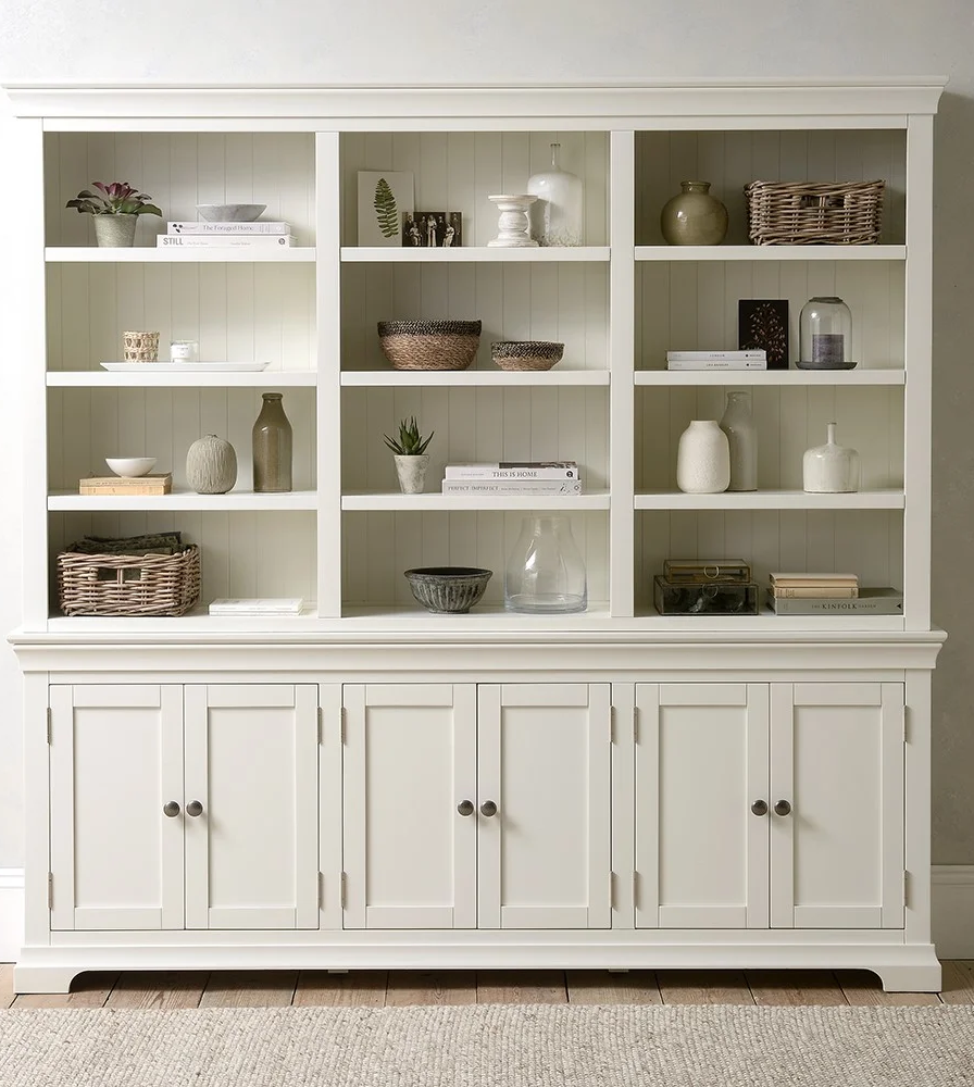 Chantilly Warm White Grand Bookcase