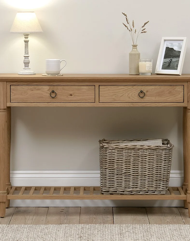 Elkstone Mellow Oak Console Table