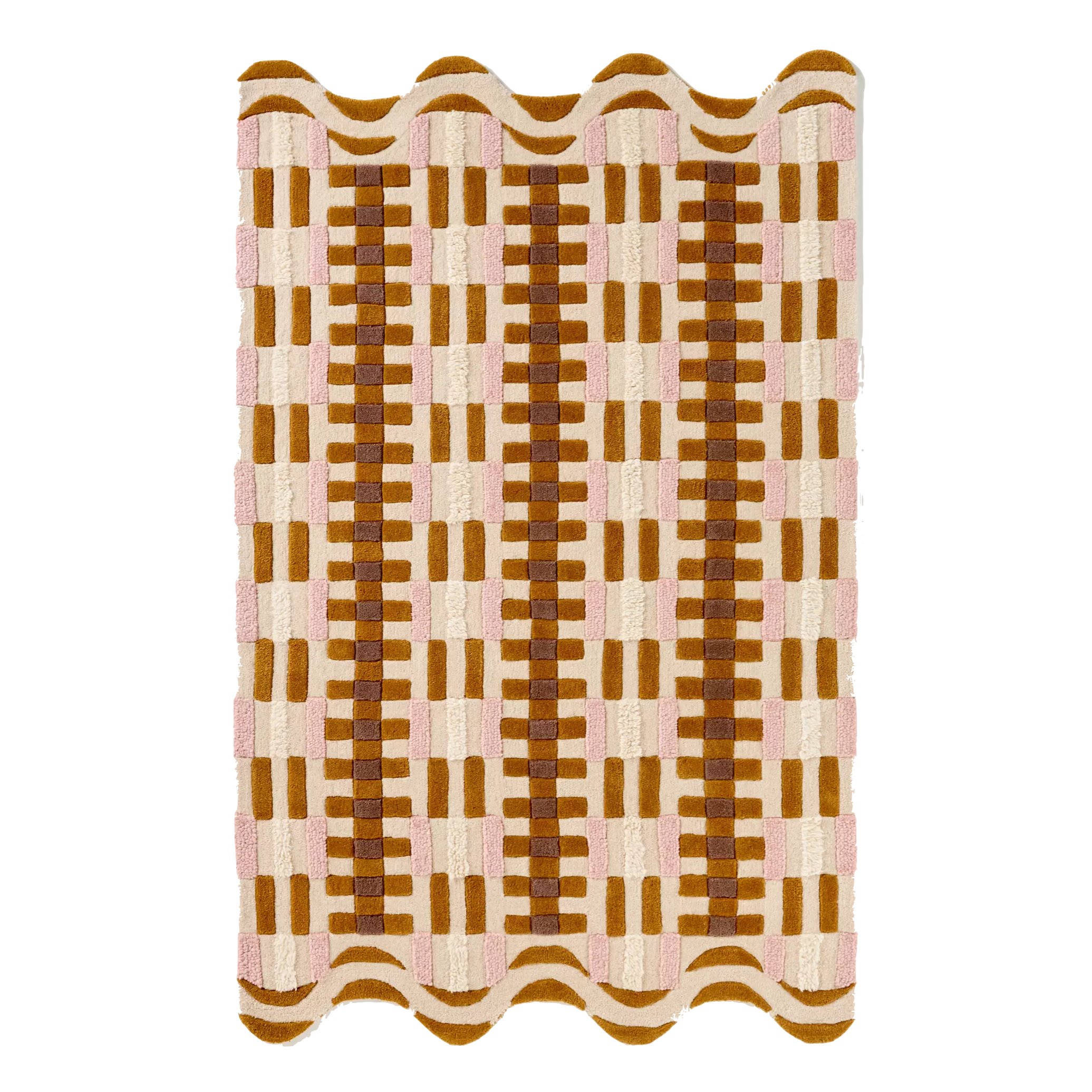 Anthropologie Geometric Scalloped Rug