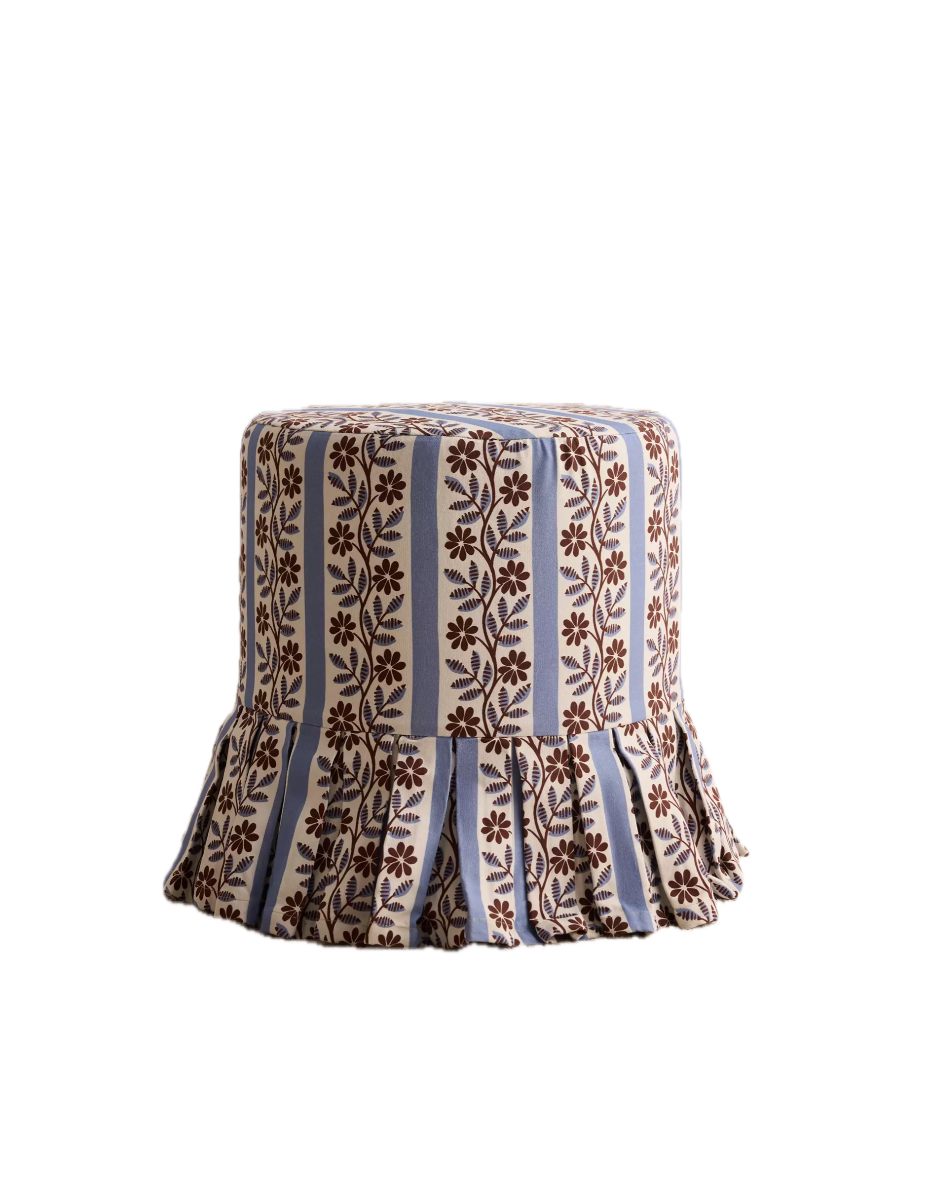 Anthropologie Layla Printed Ruffle Ottoman
